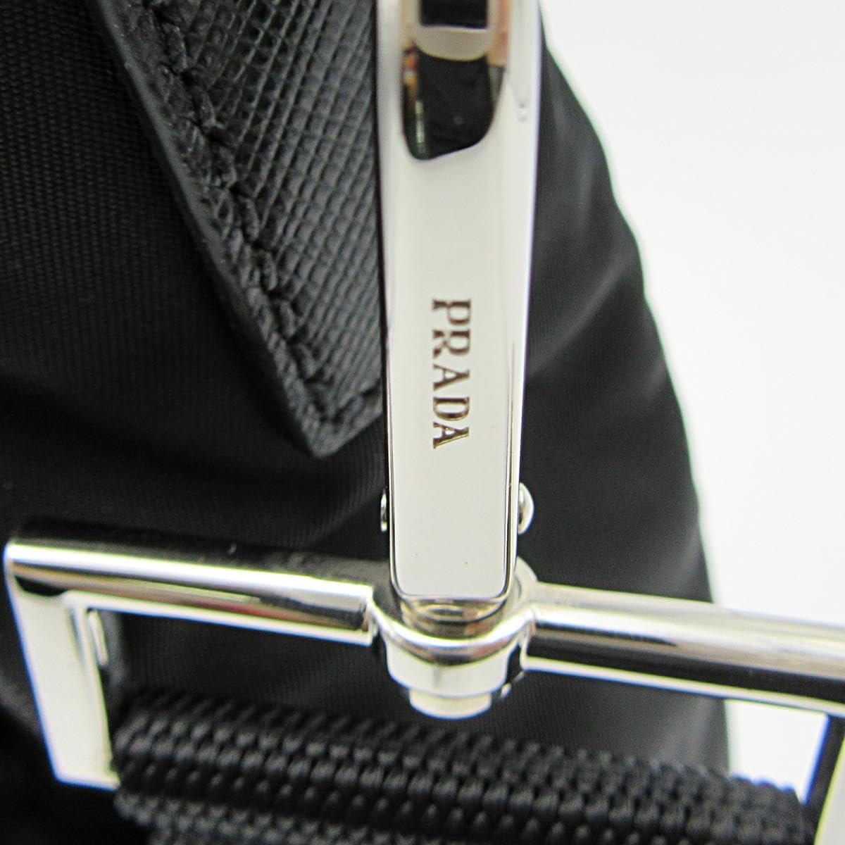 Prada Re-Nylon Tote Bag Black Nylon and Saffiano Leather 2VG033 · v3