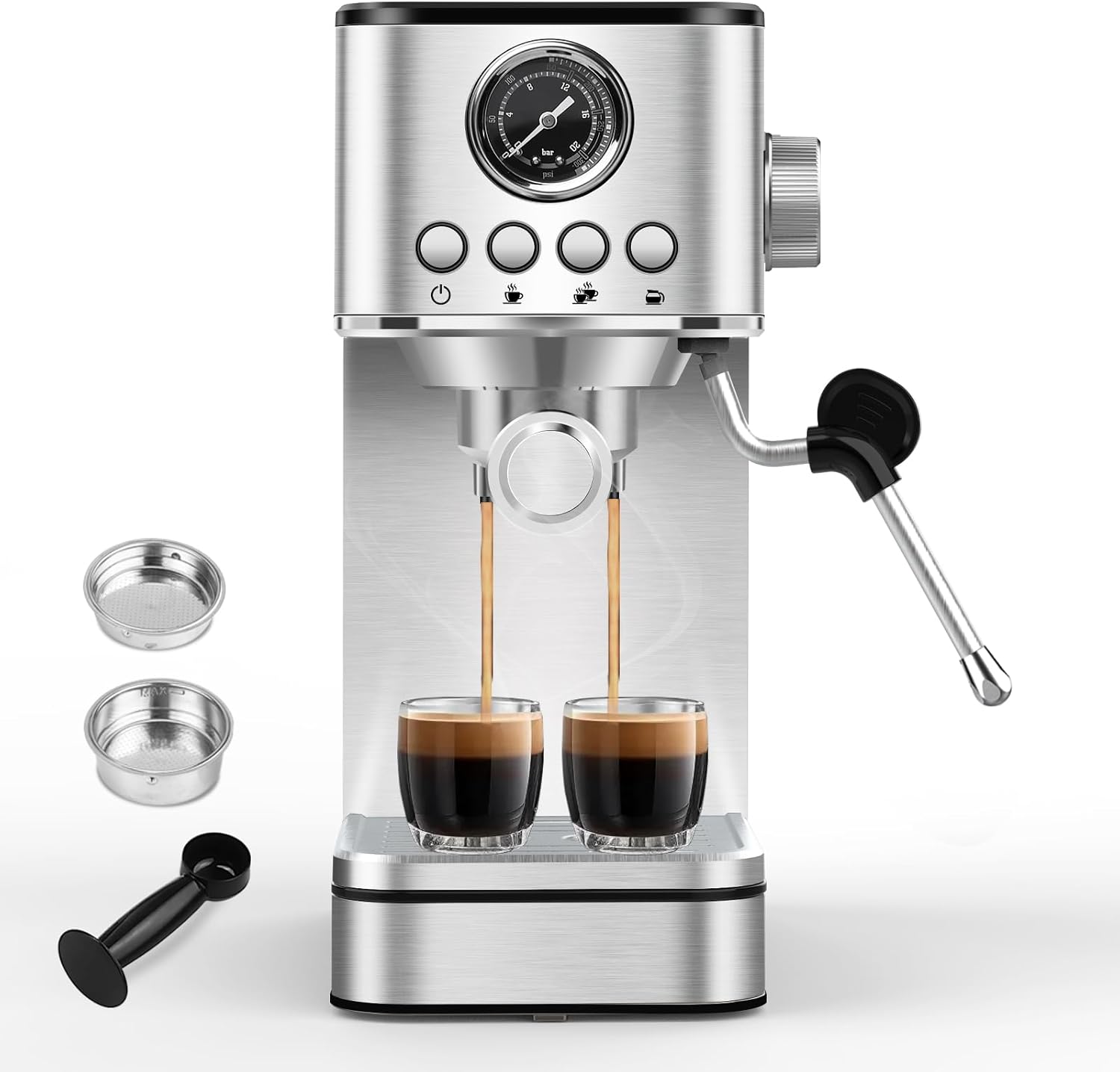 Sparkfire Espresso Machine Coffee Makers 20 Bar,Stainless Steel Espresso Machine with Milk Frother/Steam Wand for Espresso, Latte and Cappuccino · v2