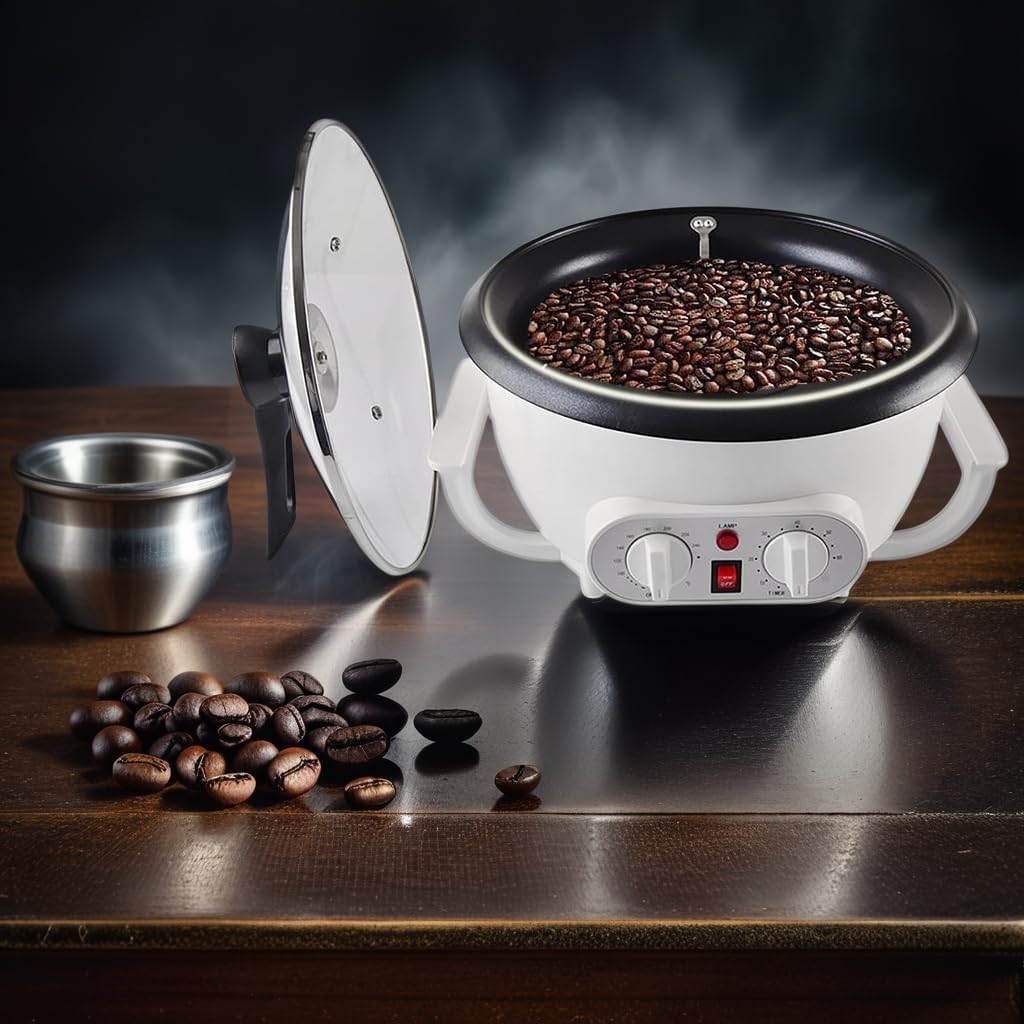 WINB Coffee Roaster Machine for Home Use, 110V Household Electric Coffee Bean Roaster with Timer Roasting Machine Peanut Bean Home Coffee Roaster · v8