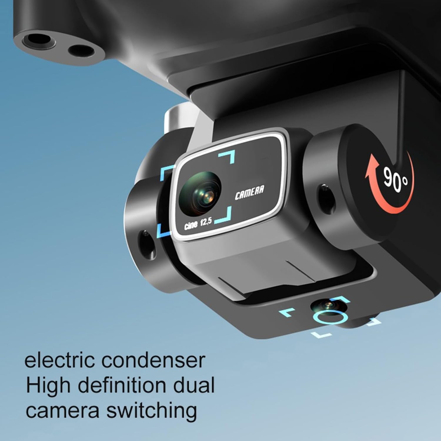 طائرة بدون طيار GoolRC S116 مع كاميرا 4K للبالغين، طائرة رباعية المراوح RC مع تجنب العوائق، تدفق بصري، مسار طيران، وضع بدون رأس، مستشعر جاذبية، محرك بدون فرشاة، حقيبة تخزين وبطاريتين (أسود)
