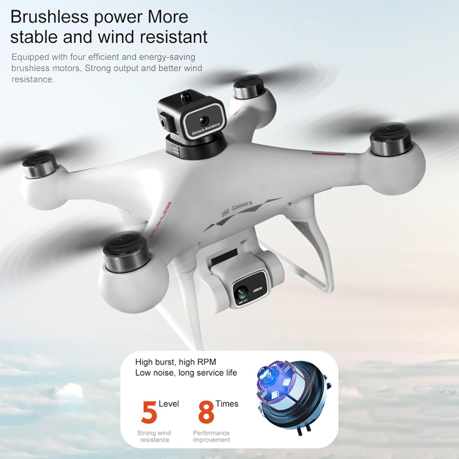 طائرة بدون طيار GoolRC S116 مع كاميرا 4K للبالغين، طائرة رباعية المراوح RC مع تجنب العوائق، تدفق بصري، مسار طيران، وضع بدون رأس، مستشعر جاذبية، محرك بدون فرشاة، حقيبة تخزين وبطاريتين (أسود)