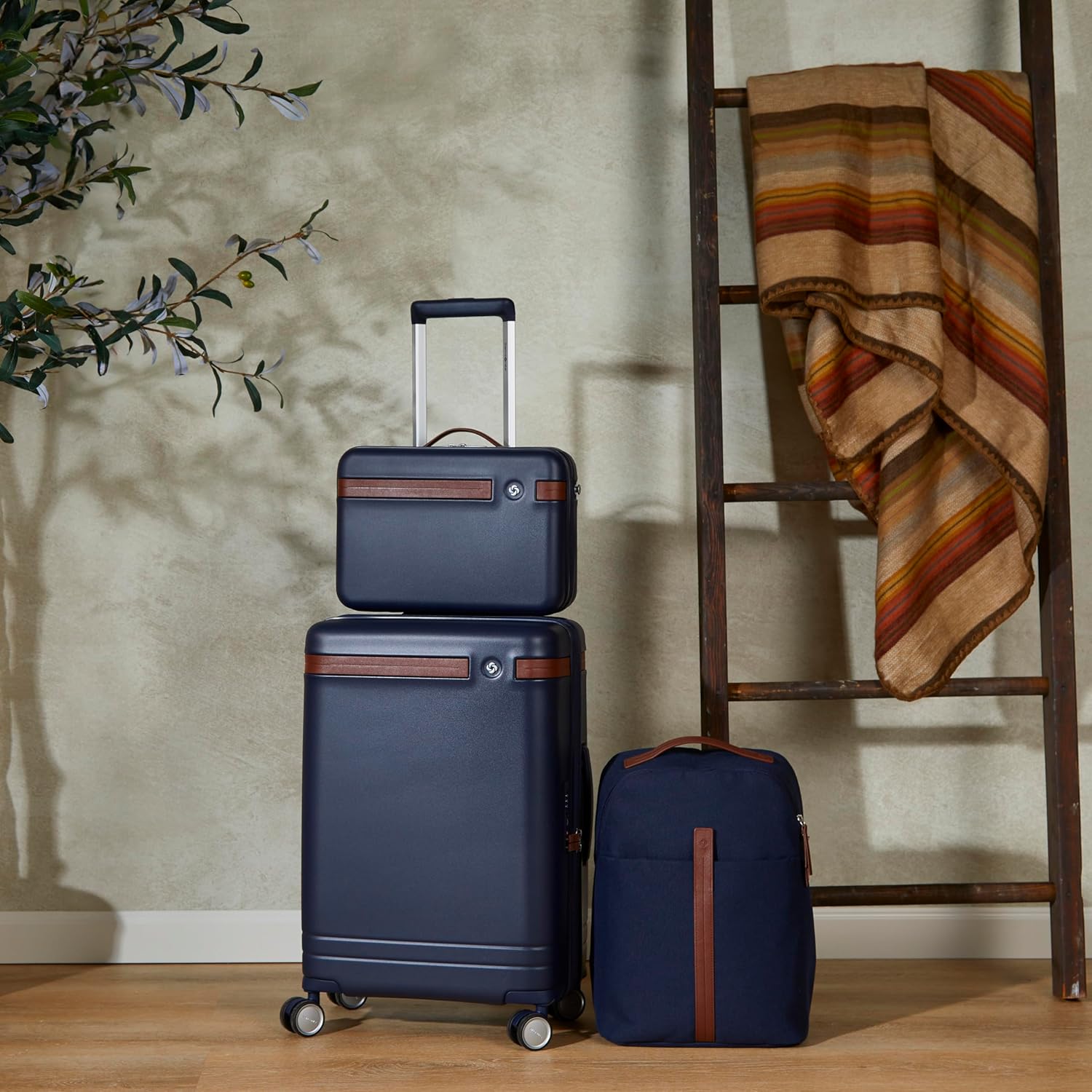 Samsonite Virtuosa Carry-On Travel Backpack with Padded Laptop Sleeve, Navy · v3