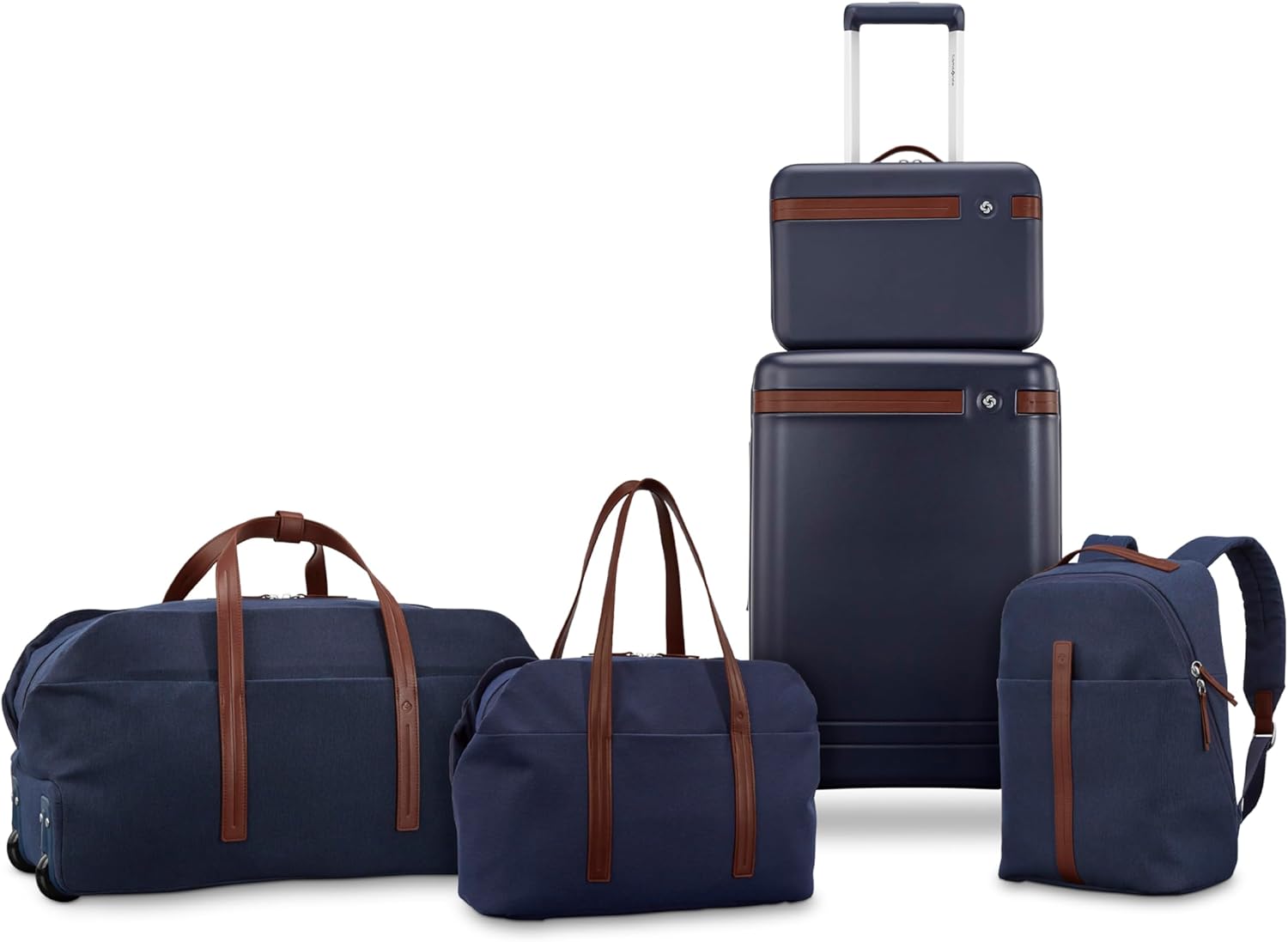 Samsonite Virtuosa Carry-On Travel Backpack with Padded Laptop Sleeve, Navy · v3