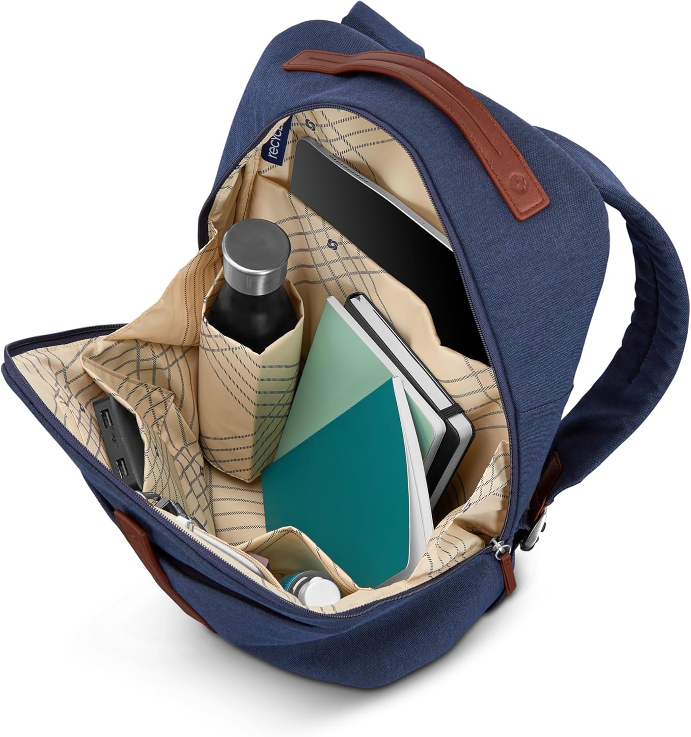Samsonite Virtuosa Carry-On Travel Backpack with Padded Laptop Sleeve, Navy · v3