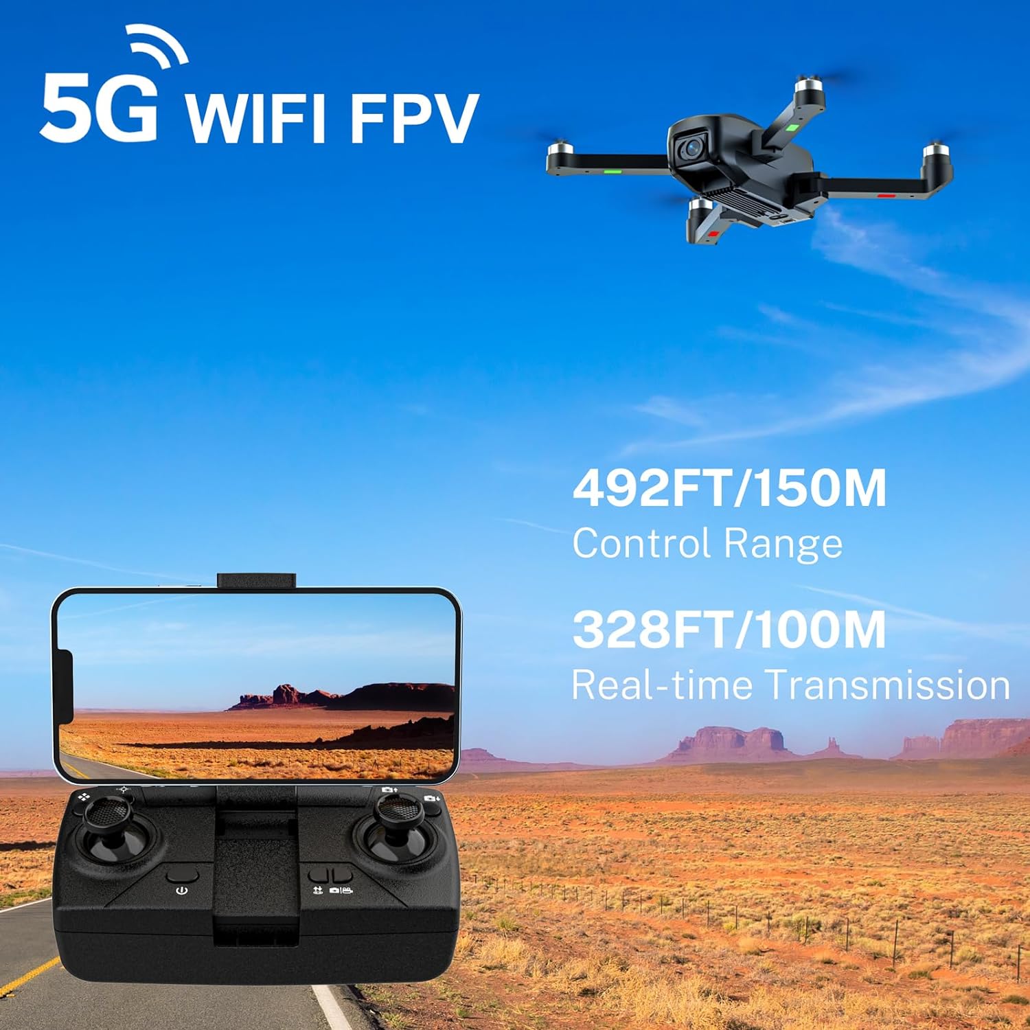 H330 Drone with Camera 4K, 5G Long Range WiFi FPV for Adult Beginners and Kids, Brushless Motor, Optical Flow, Altitude Hold,30 Mins Fly Time Remote Control RC Quadcopter with 2 Batteries · v4