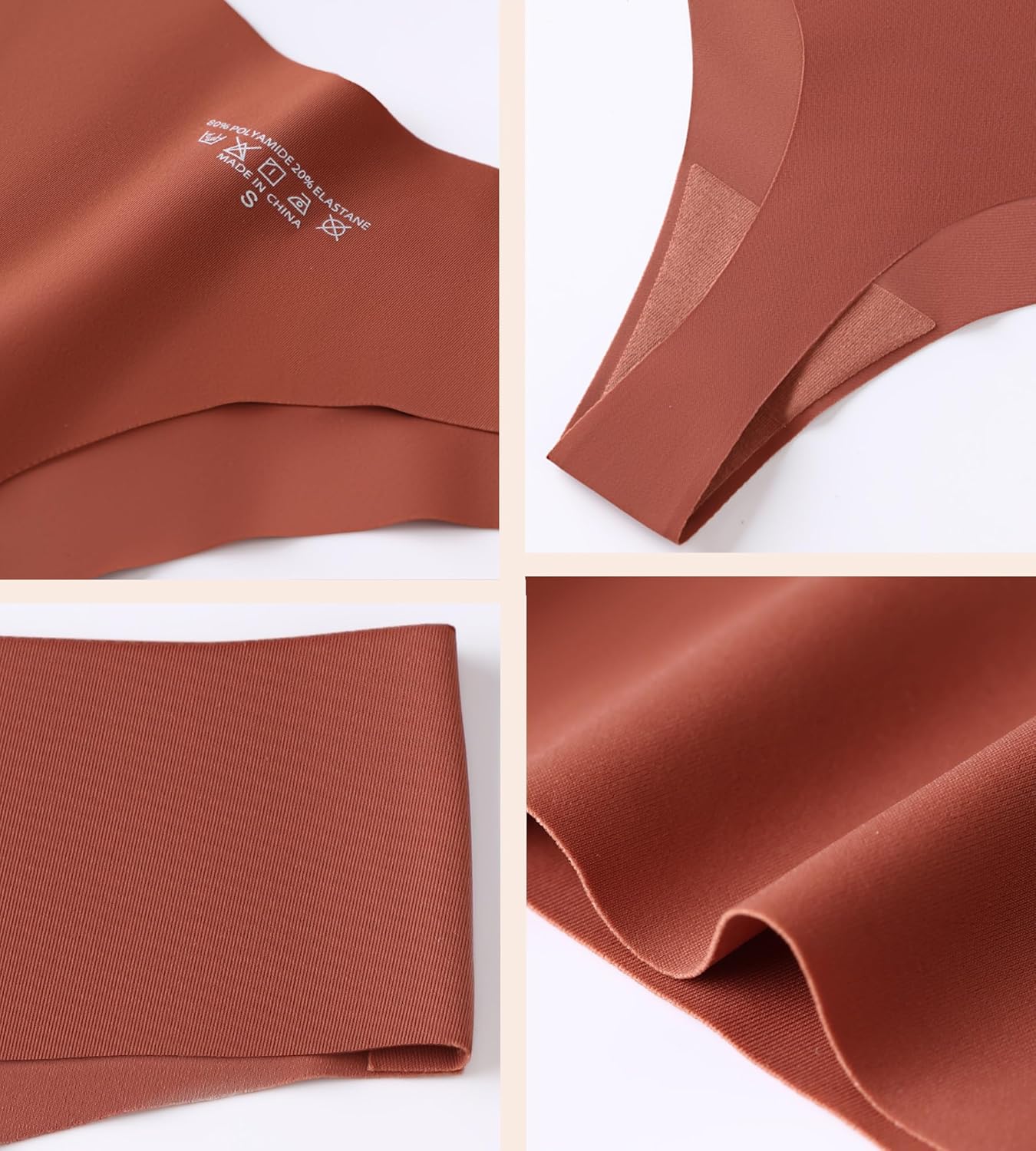 Tangas Hellopopgo sin costuras para mujer con cintura en V, sin costuras, bragas sin costuras, ropa interior cómoda y transpirable para mujer, paquete de 6