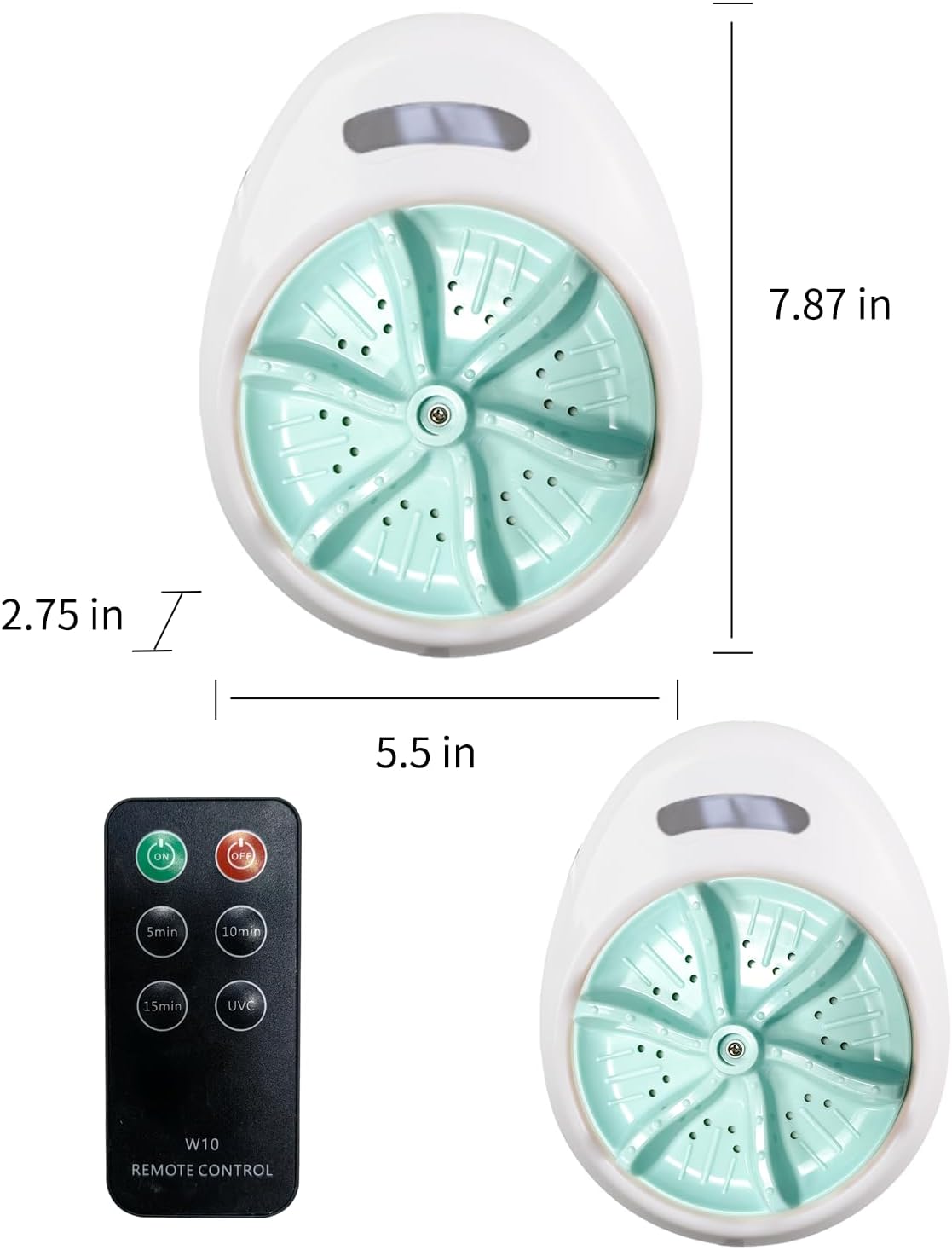 Lavatrice portatile, mini lavatrice, .Pulizia profonda di biancheria intima, vestiti per bambini e altri piccoli indumenti. Adatto per appartamenti, dormitori, hotel（Wireless Control）