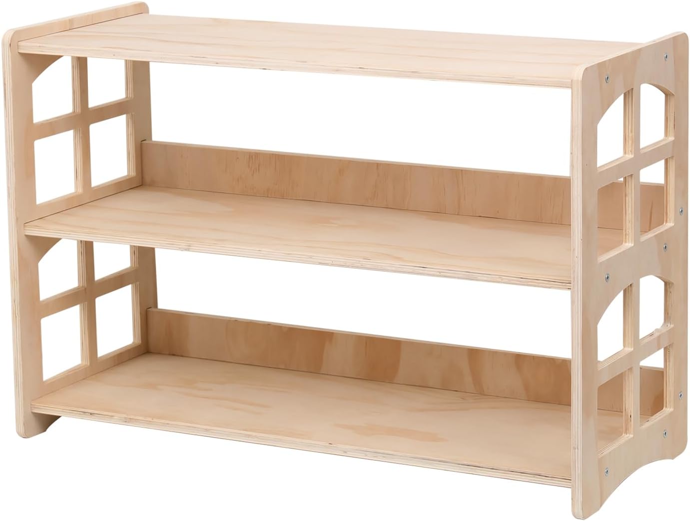 Montessori Bookshelf Toy Shelf Kids Storage Organizer for Toys Book Shelves for Kids Room Sturdy and Safe Toddler Wood Classroom Furniture Bookcases (3Tier) · v3