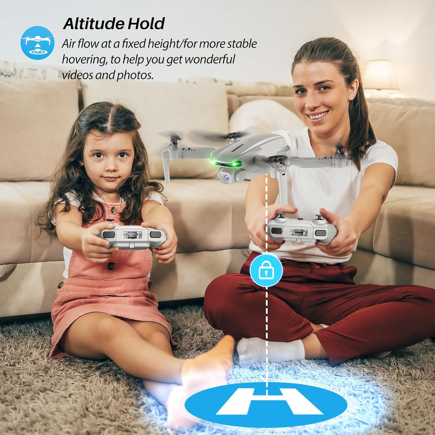 Yetişkinler için 1080P FPV Kameralı Drone - Hover Stable ile Quadcopter Drone, Tek Tuşla Başlamalı Katlanabilir Mini Dronlar, Waypoint Fly, Kafasız Mod, Otomatik Takip, 3D Flip, 3 Hız, 2 Pil, Yeni Başlayanlar İçin Kolay