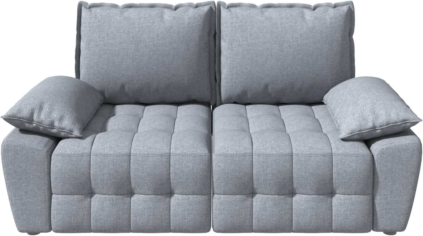 Sofá modular convertible con diván, sofá de sala de estar, seccional, tela, sofá de dos plazas, gris