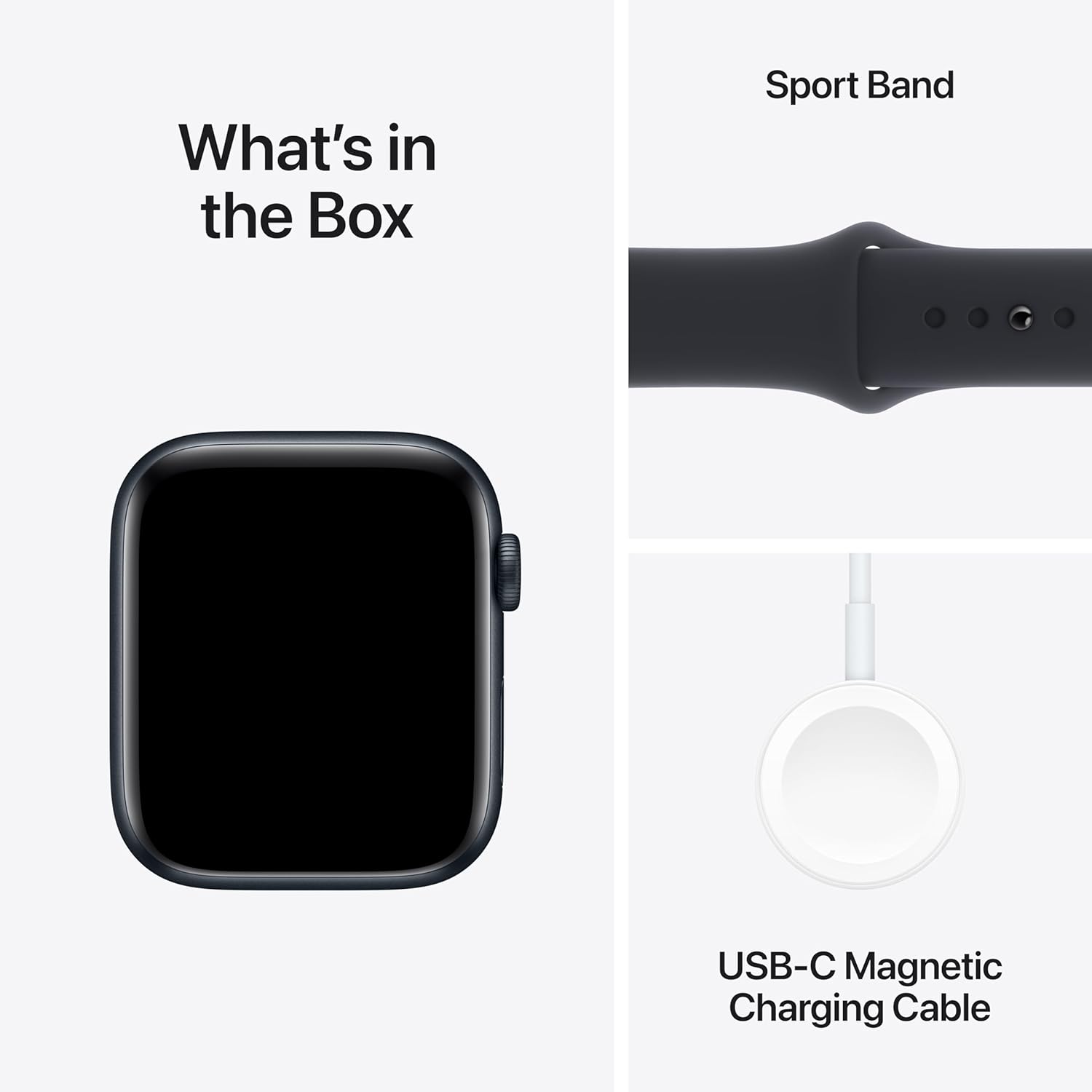 Apple Watch SE GPS 44mm Midnight Aluminum Case with Midnight Sport Band - M/L · v10
