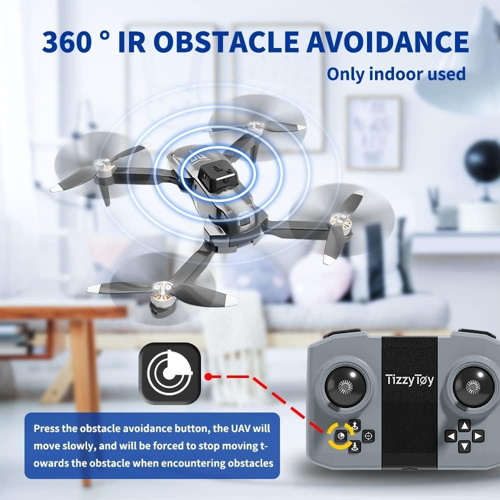 Drone, Drones with camera for adults 4k, Drones for kids 8-12, Brushless Motor, FPV Foldable Drone, Carrying Case, 40 mins Battery Life, Christmas gifts, 360° Flip, APP Control · v4