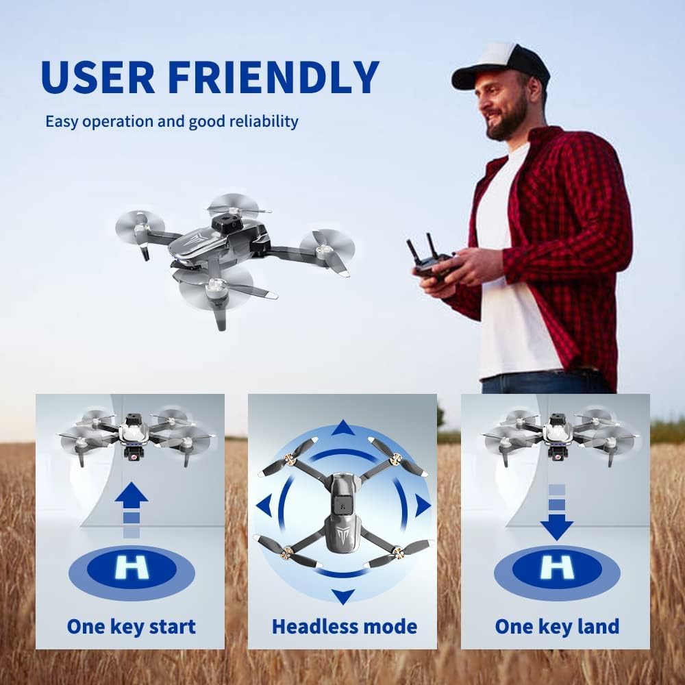 Drone, Drones with camera for adults 4k, Drones for kids 8-12, Brushless Motor, FPV Foldable Drone, Carrying Case, 40 mins Battery Life, Christmas gifts, 360° Flip, APP Control · v4