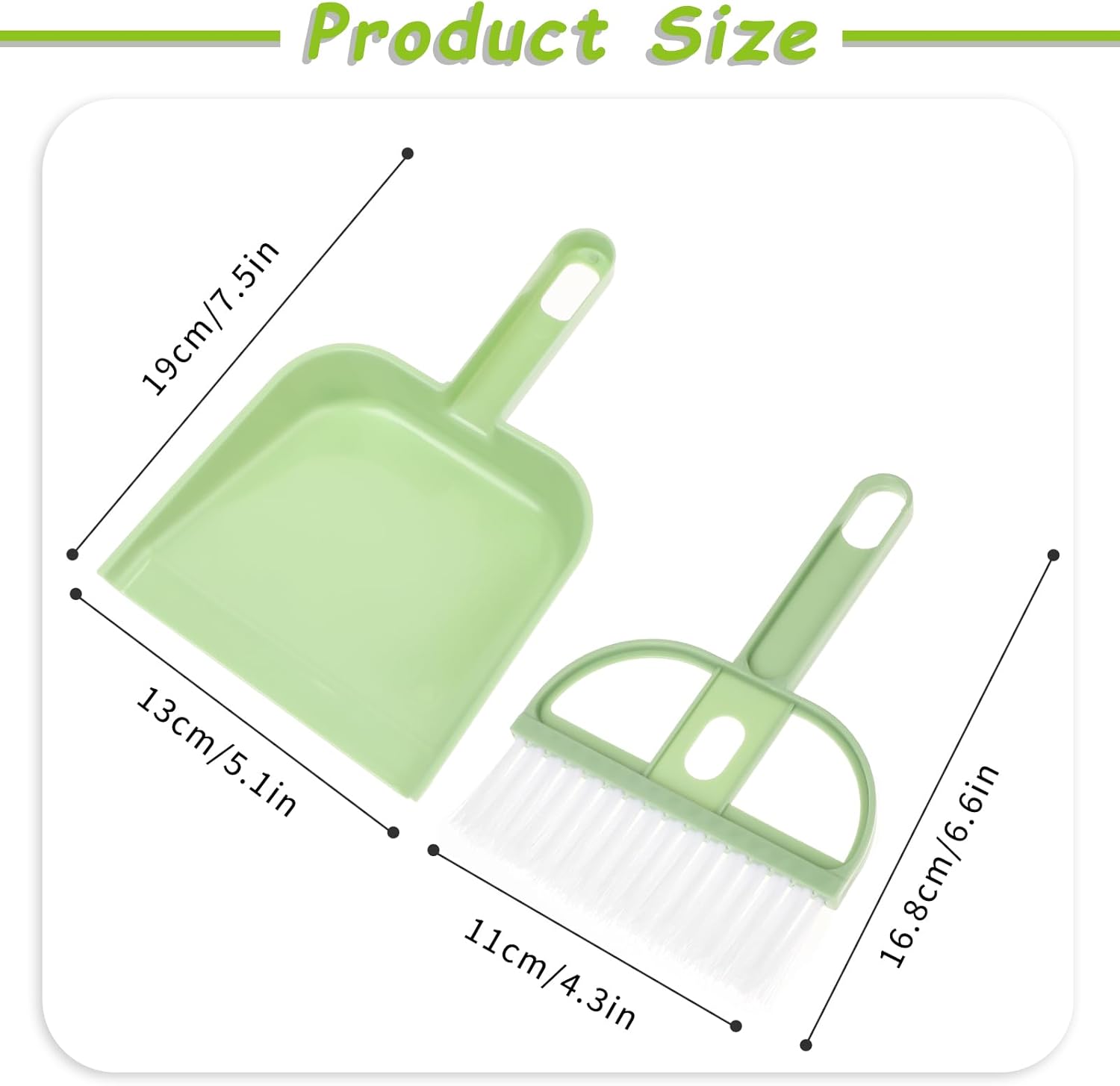 WLLHYF Mini Broom and Dustpan Set Portable Small Cleaning Broom and Dustpan Set for Home Hangable Whisk Broom Hand Dustpan and Brush Set for Table Desk Key Board Office Daily Cleaning Necessity