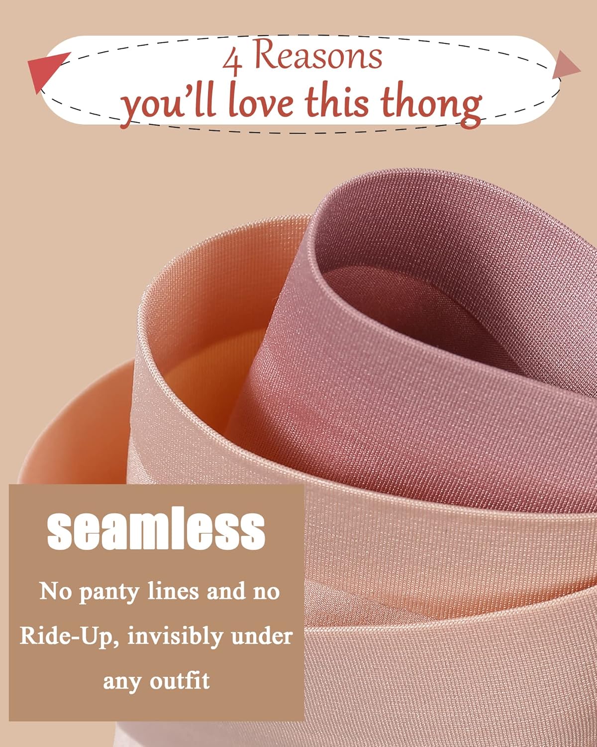 Paquete de 6 tangas FINETOO para mujer, sin costuras, hipster, talle bajo, transpirables, invisibles, ropa interior no visible, XS-XL