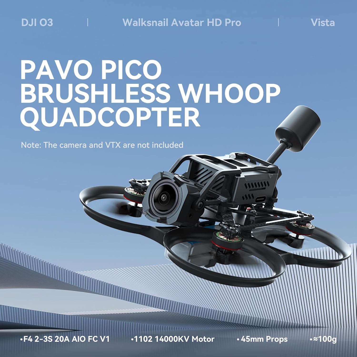 Quadricottero Whoop senza spazzole BETAFPV Pavo Pico ELRS Cinewhoop ultraleggero 2S con staffa HD VTX, controllore di volo F4 2-3S 20A AIO, motore 1102 14000KV per DJI O3 VTX per crociere al chiuso e all'aperto
