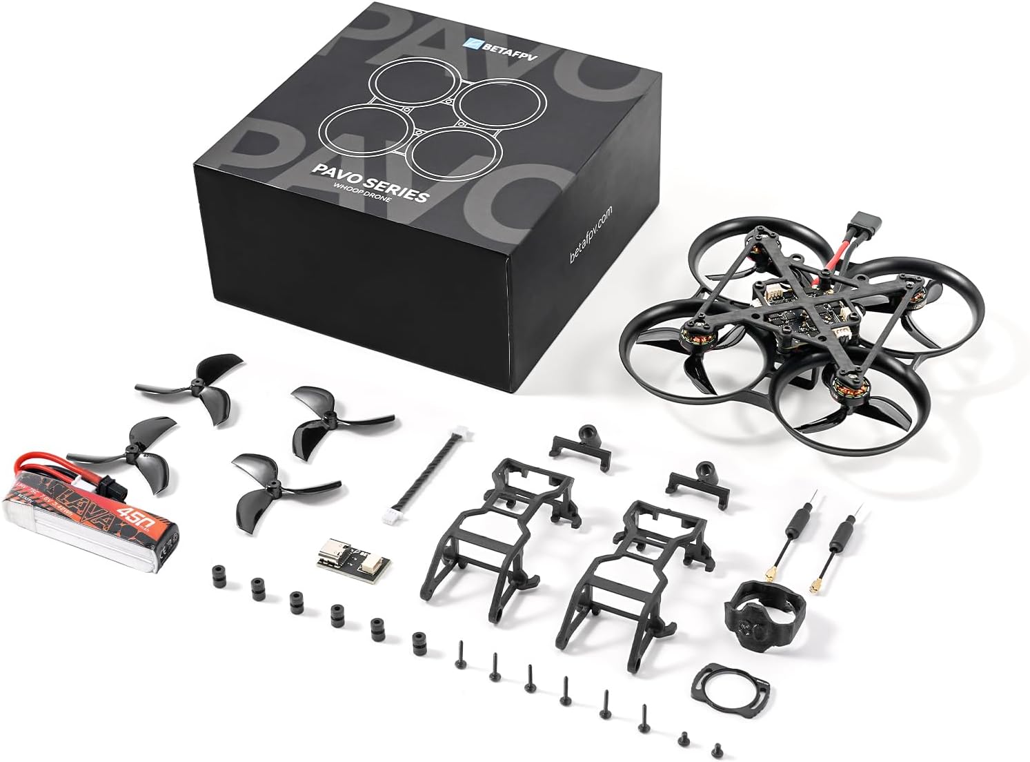 Quadricottero Whoop senza spazzole BETAFPV Pavo Pico ELRS Cinewhoop ultraleggero 2S con staffa HD VTX, controllore di volo F4 2-3S 20A AIO, motore 1102 14000KV per DJI O3 VTX per crociere al chiuso e all'aperto