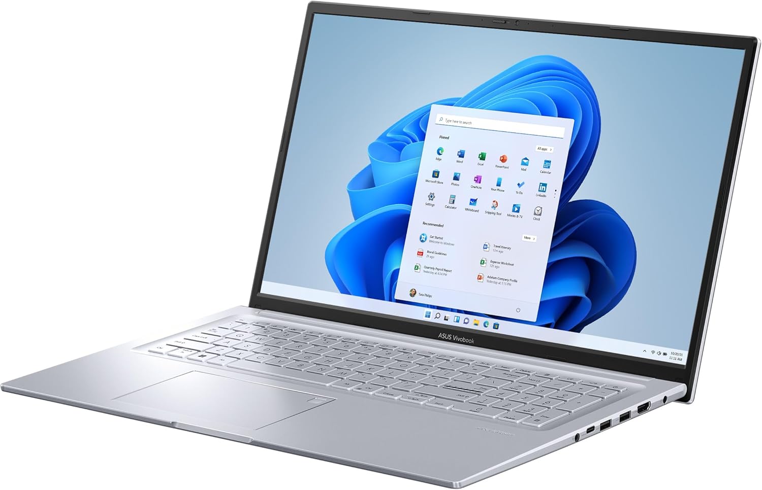ASUS : 2023 Vivobook 17X Laptop, 17.3” FHD Display, Intel Core i9-13900H CPU, 16GB RAM, 1TB SSD, Windows 11 Home, Transparent Silver, K3704VA-DH96-S · v4