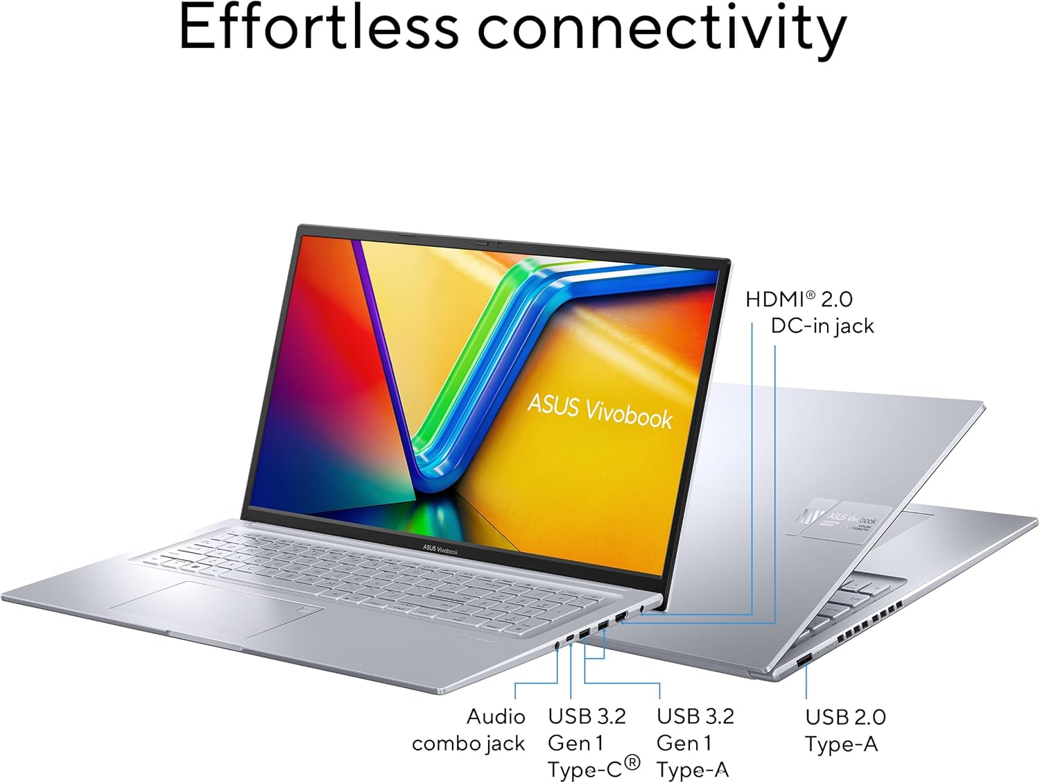 ASUS : 2023 Vivobook 17X Laptop, 17.3” FHD Display, Intel Core i9-13900H CPU, 16GB RAM, 1TB SSD, Windows 11 Home, Transparent Silver, K3704VA-DH96-S · v4