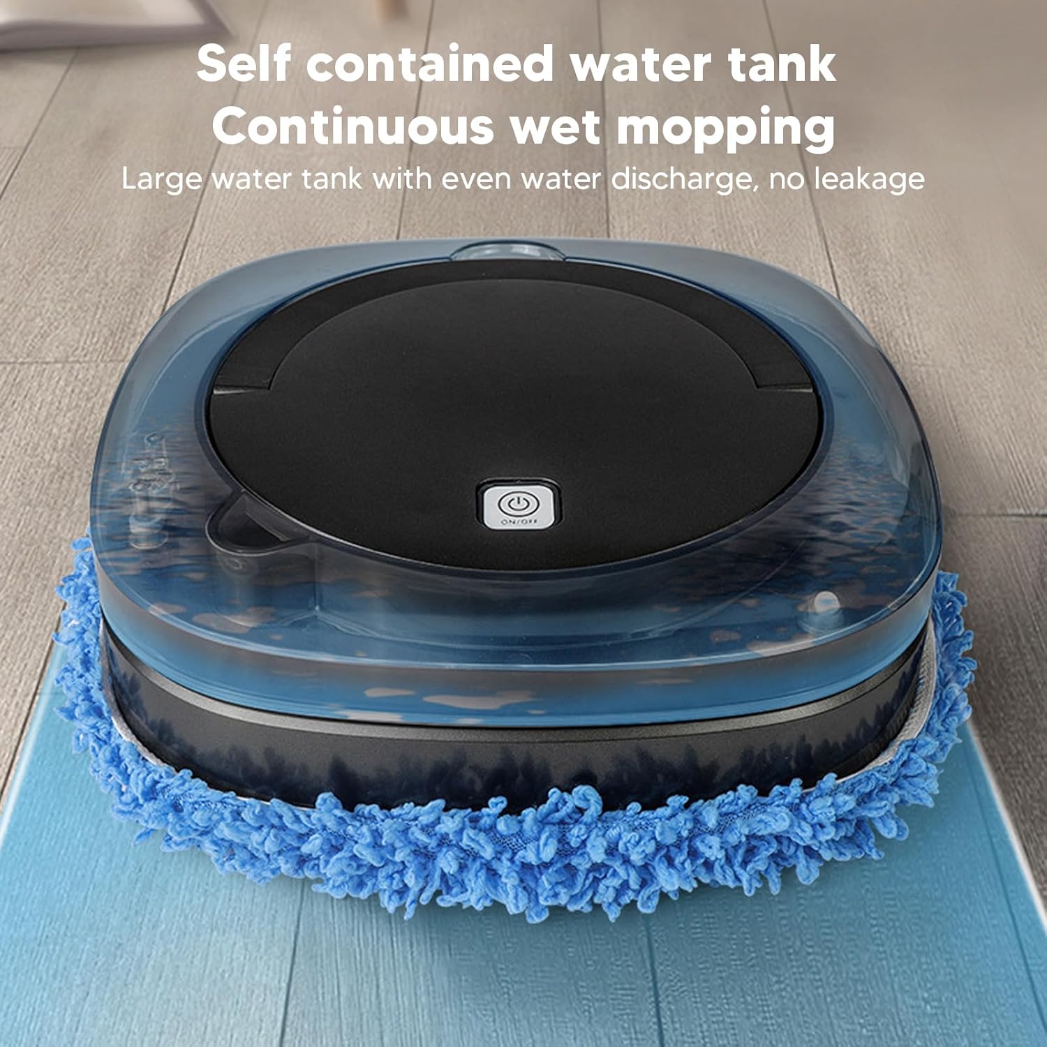 HURRISE Automatic Floor Mopping Robot,Mopping Robot with Water Vacuum and Mop Cleaning Robot Black, Robotic Vacuum Cleaner for Pet Hair Hardwood Floors Carpet (Black) · v6