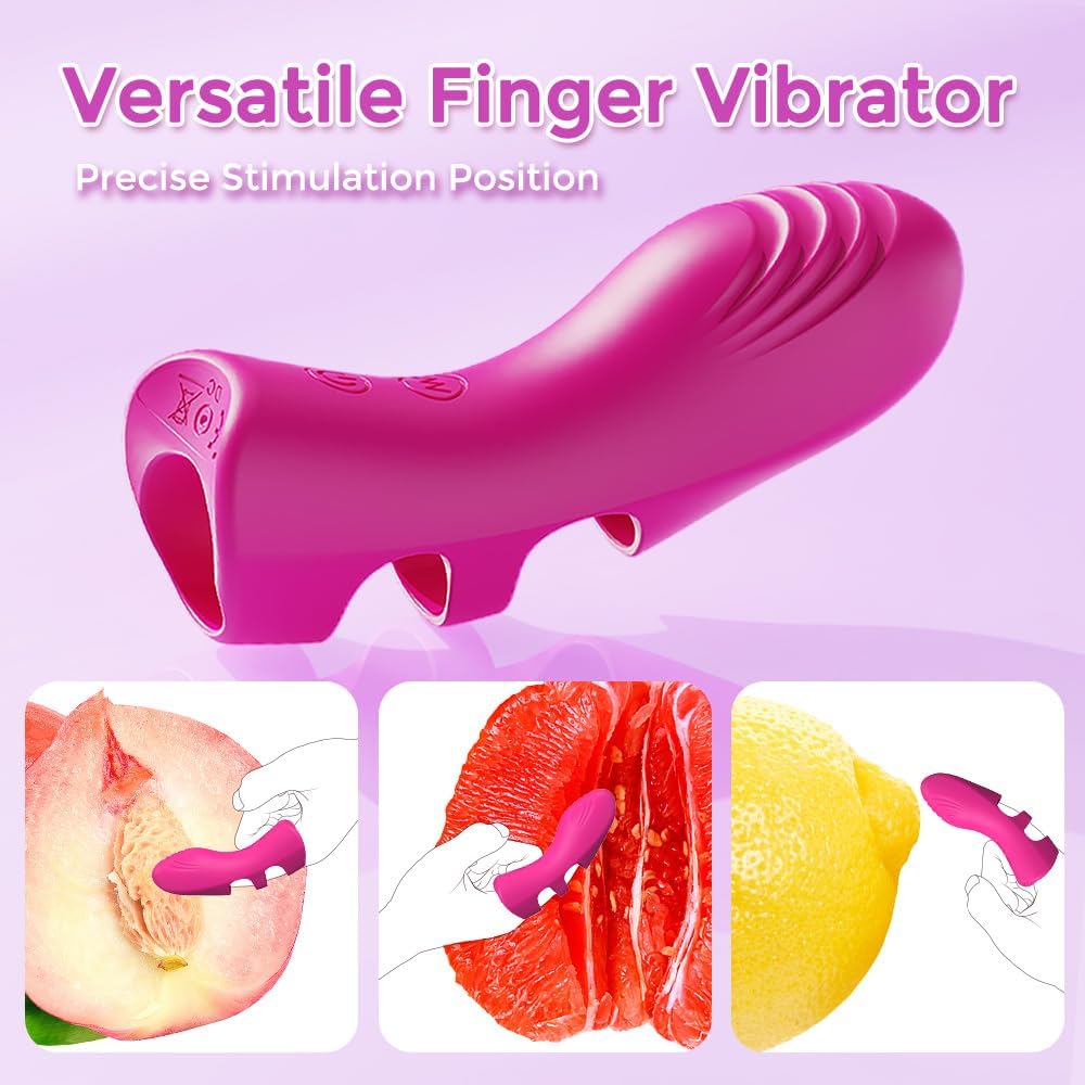 Vingervibrator, seksspeeltjes voor volwassenen voor vrouwen, speelgoed voor volwassenen met 10 vibraties, verwarmingsfunctie, clitoris, G-spot tepelvibrators, gereedschap voor seksueel genot voor vrouwen, minivibrator, seksspeeltjes voor koppels
