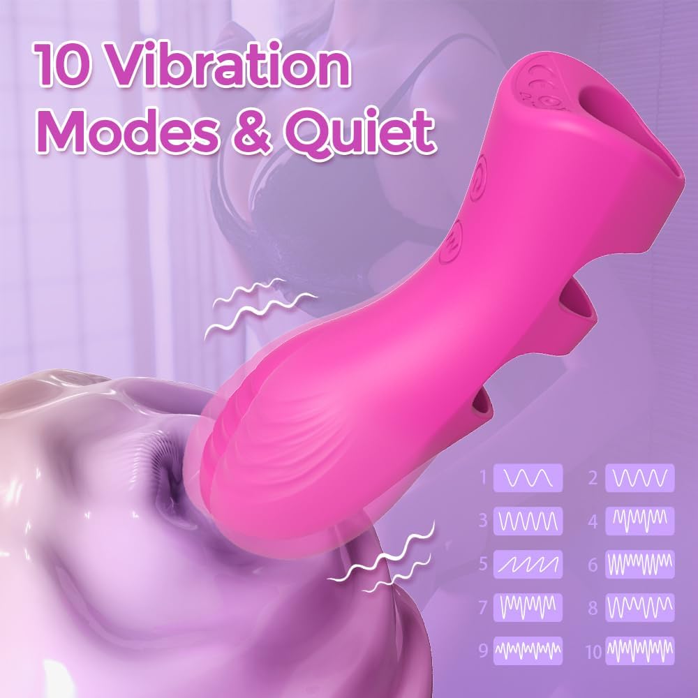 Vingervibrator, seksspeeltjes voor volwassenen voor vrouwen, speelgoed voor volwassenen met 10 vibraties, verwarmingsfunctie, clitoris, G-spot tepelvibrators, gereedschap voor seksueel genot voor vrouwen, minivibrator, seksspeeltjes voor koppels