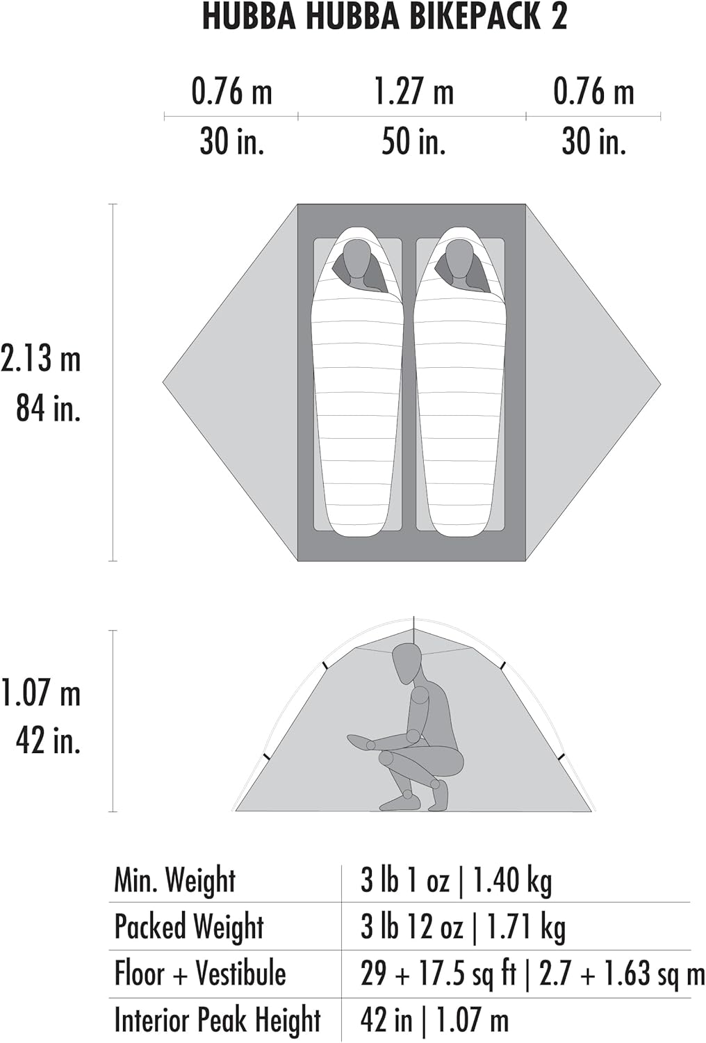 MSR Hubba Hubba Bikepack 2 Person Bikepacking Tent · v3
