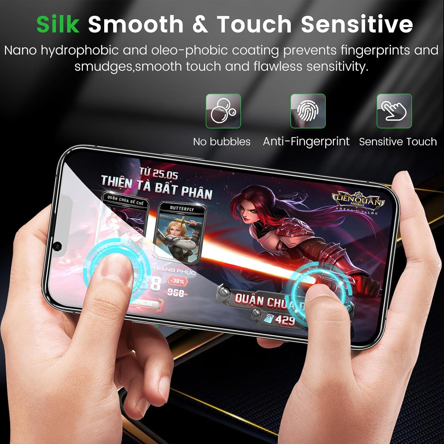3 Pack Privacy Screen Protector for iPhone 13 6.1 Inch with 3 Pack Camera Lens Protector, Anti Spy Tempered Glass Film, Anti-Scratch, Touch Sensitive, Case Friendly