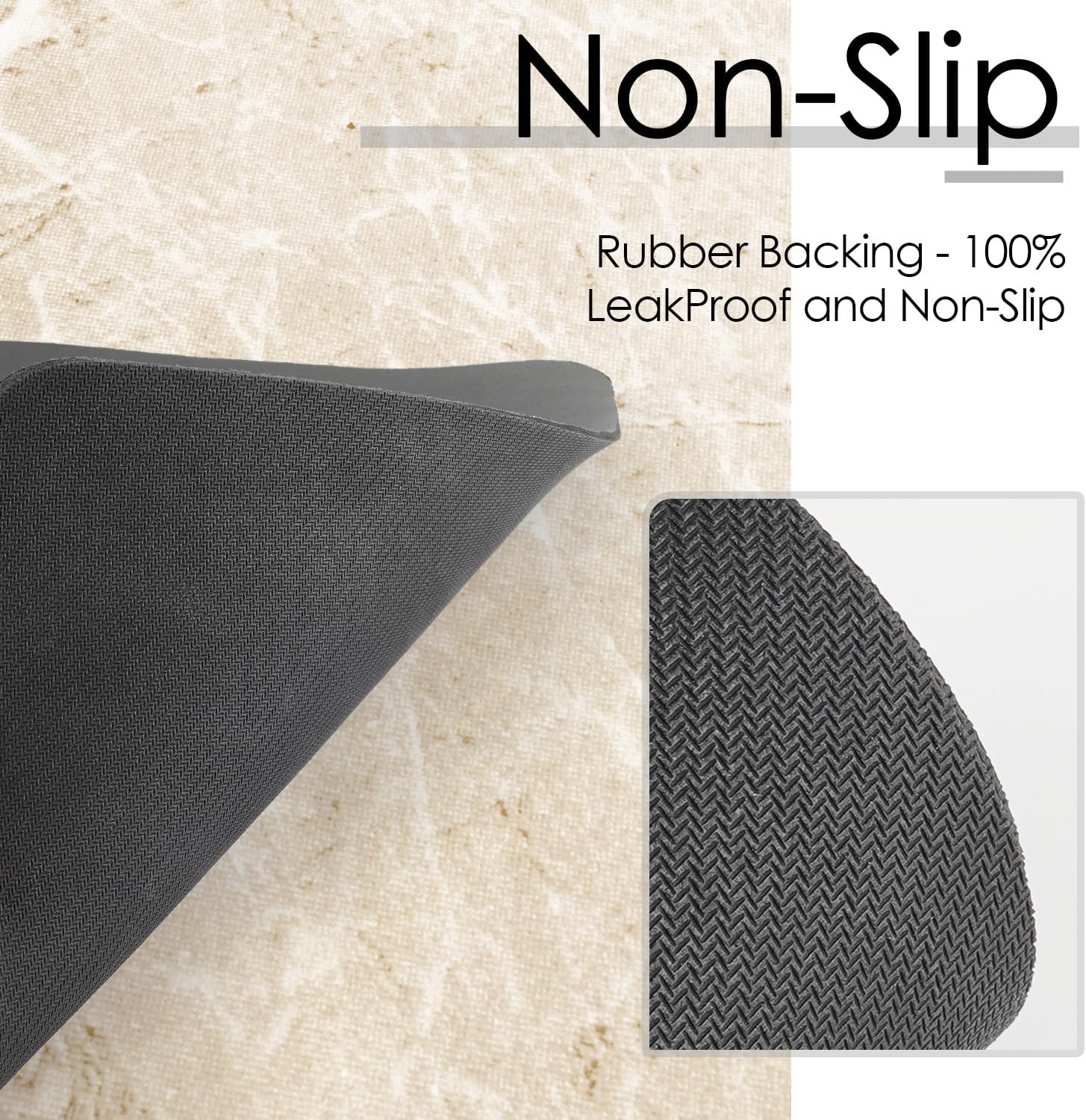 Tapis de nourriture ThinkPet pour chiens Tapis d'alimentation pour chats Tapis d'alimentation pour animaux de compagnie, bol et bol d'eau, napperon antidérapant et imperméable 15,7 x 11,8 pouces, gris