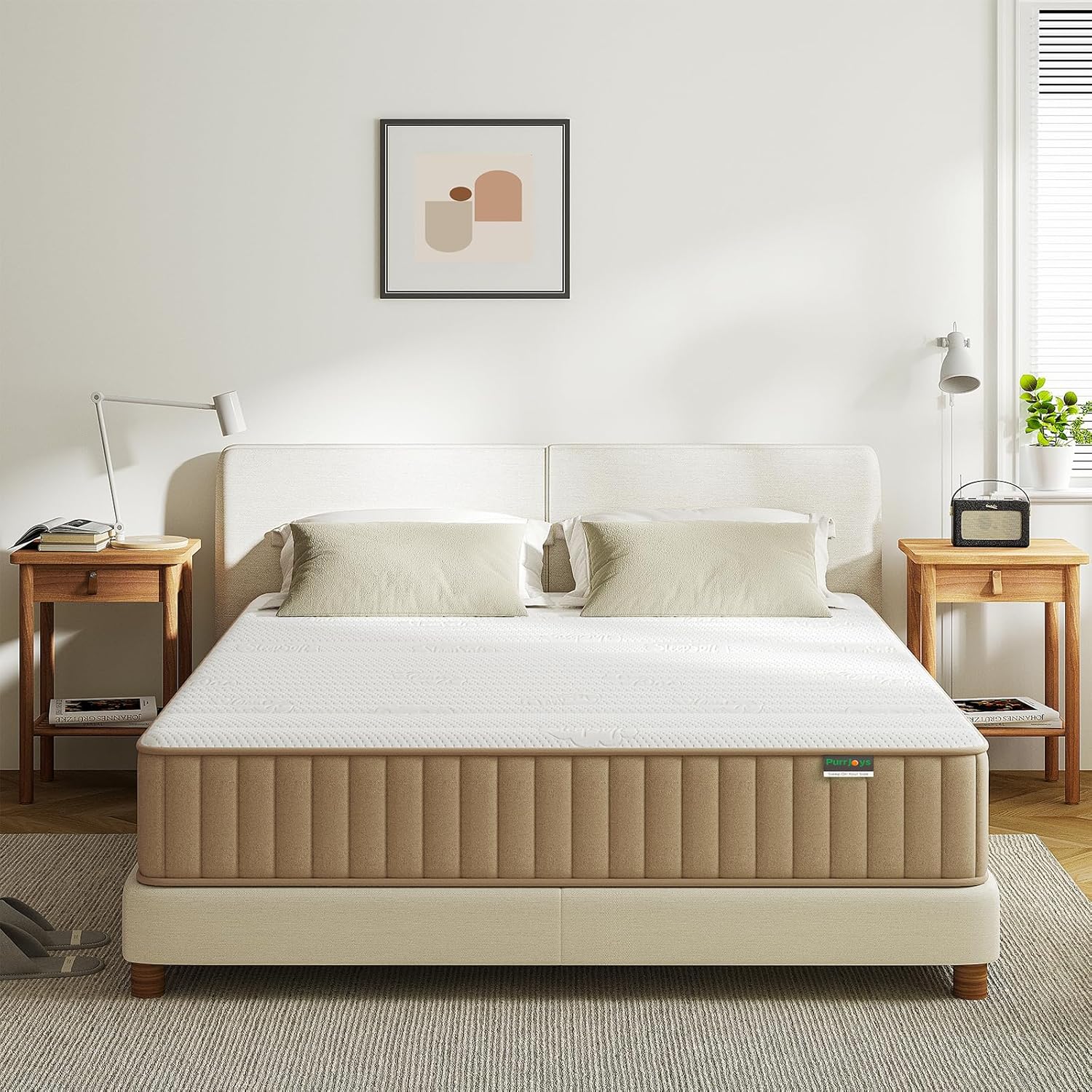 Queen Mattress Firm, 10 Inch Queen Size Mattress in a Box,Hybrid Memory Foam Queen Mattress with Individual Pocket Spring for Motion Isolation  Pressure Relief, CertiPUR-US · v2