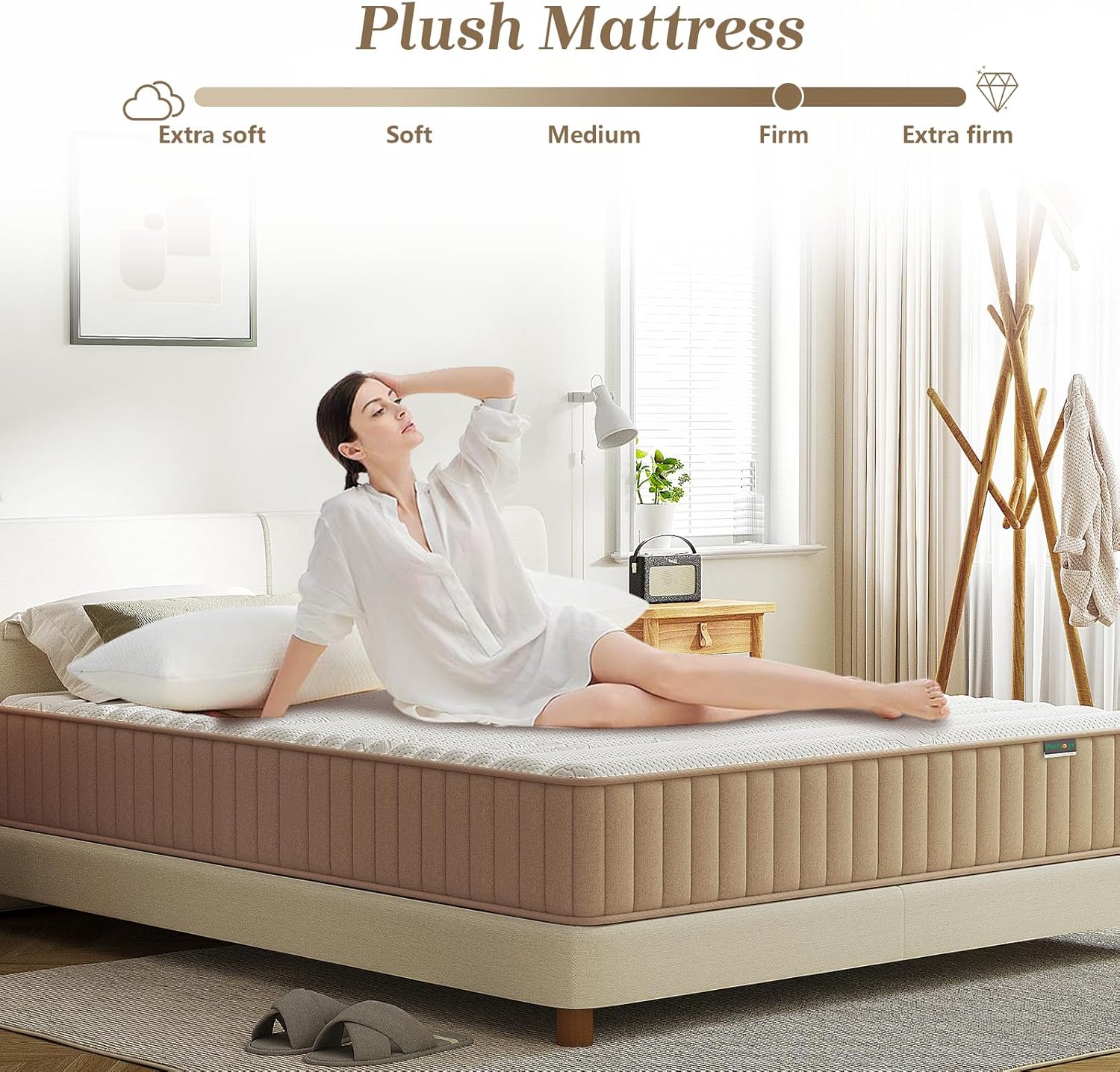 Queen Mattress Firm, 10 Inch Queen Size Mattress in a Box,Hybrid Memory Foam Queen Mattress with Individual Pocket Spring for Motion Isolation  Pressure Relief, CertiPUR-US · v2