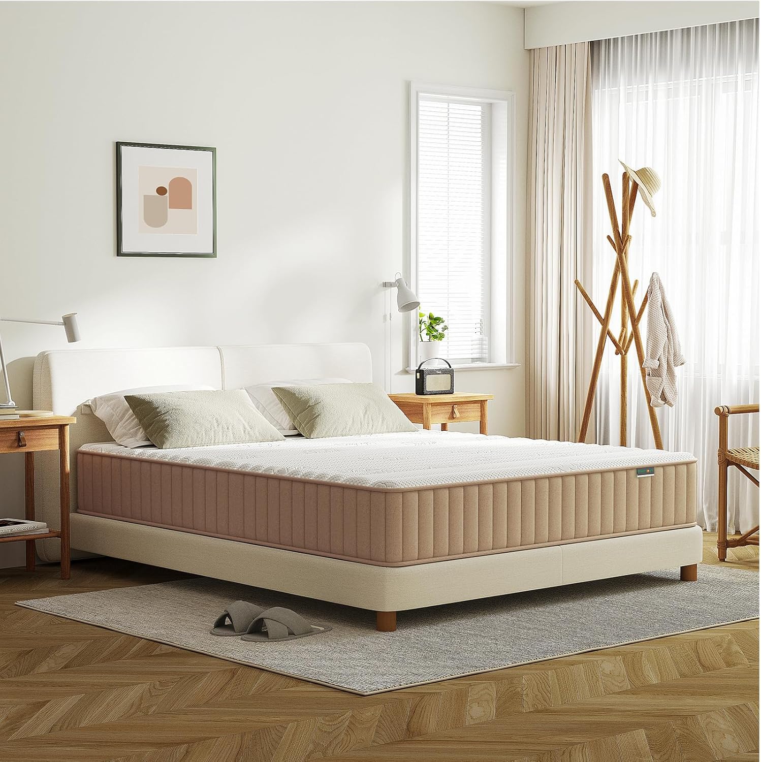 Queen Mattress Firm, 10 Inch Queen Size Mattress in a Box,Hybrid Memory Foam Queen Mattress with Individual Pocket Spring for Motion Isolation  Pressure Relief, CertiPUR-US · v2