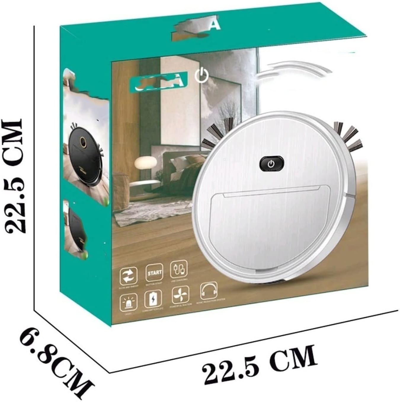 Robot lavapavimenti Robot per pulizia automatica Robot spazzatrice intelligente commerciale Robot aspirapolvere intelligente Robot spazzatrice 3 in 1 (colore: bianco)