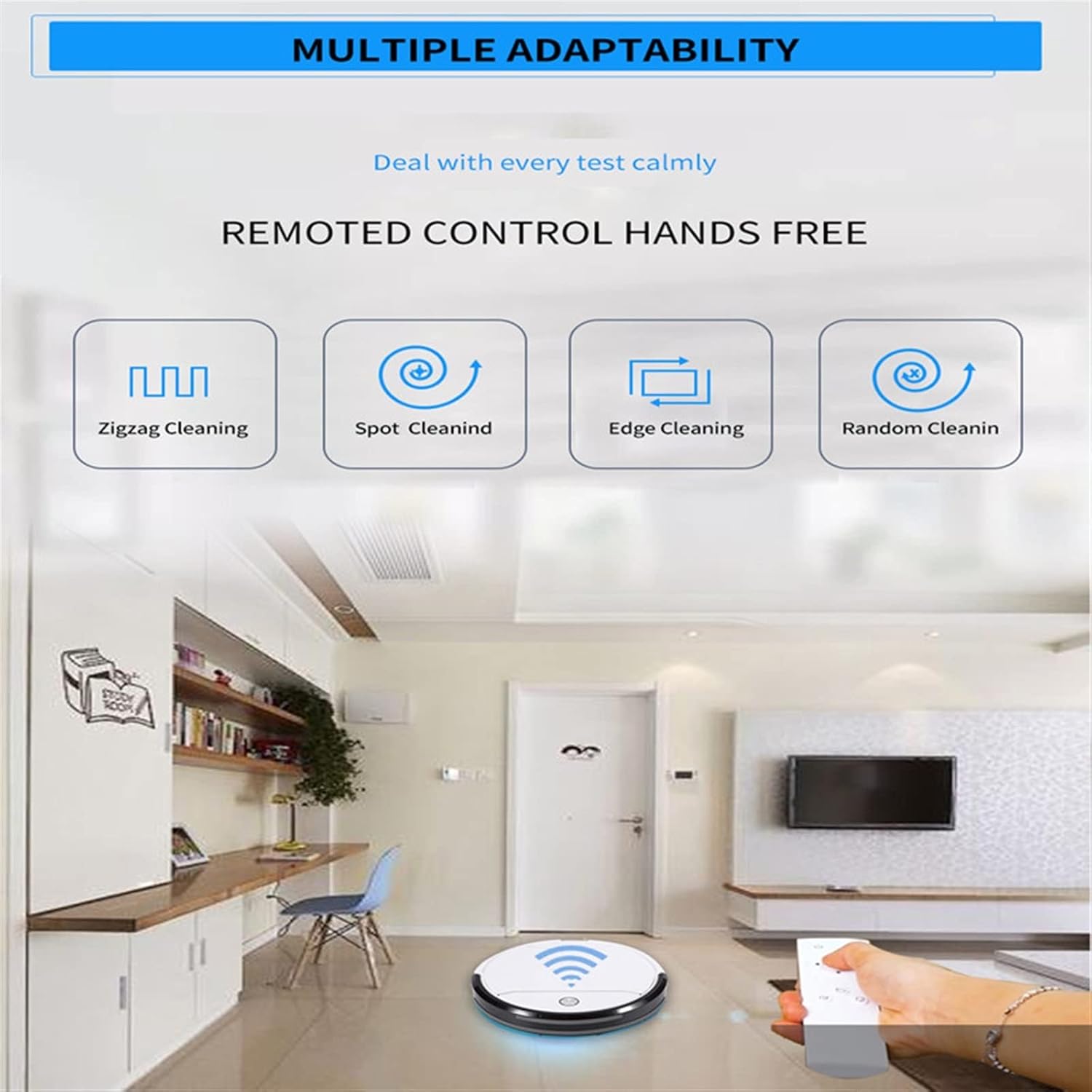 Robot mop Robot Vacuum Cleaner Automatic Charging Aspiration Drag Intelligent Home Appliance Sweeping Robot Planning Electric Sweeper (Color : White) · v5