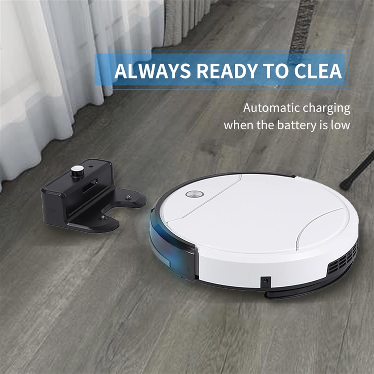 Robot mop Robot Vacuum Cleaner Automatic Charging Aspiration Drag Intelligent Home Appliance Sweeping Robot Planning Electric Sweeper (Color : White) · v5