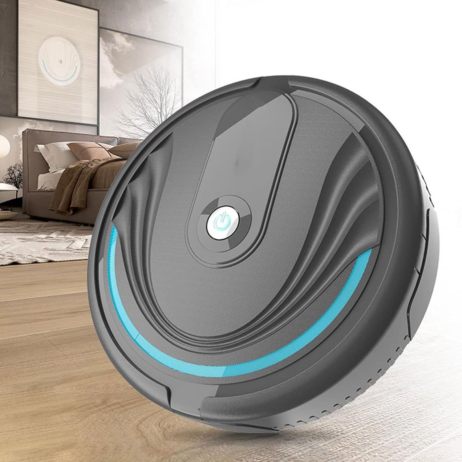 Robot mop Smart Floor Sweeping Robot Dust Catcher Automatic Cleaning Electric Vacuum Cleaner (Color : White Battery)