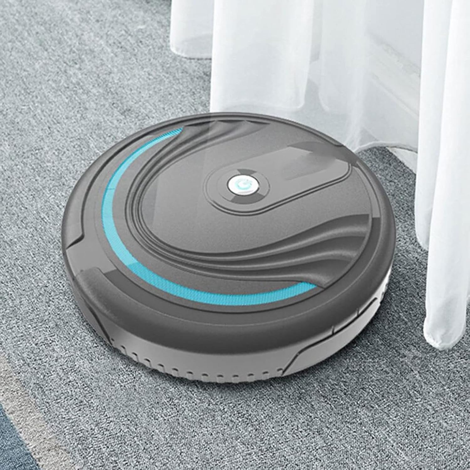 Robot mop Smart Floor Sweeping Robot Dust Catcher Automatic Cleaning Electric Vacuum Cleaner (Color : White Battery)
