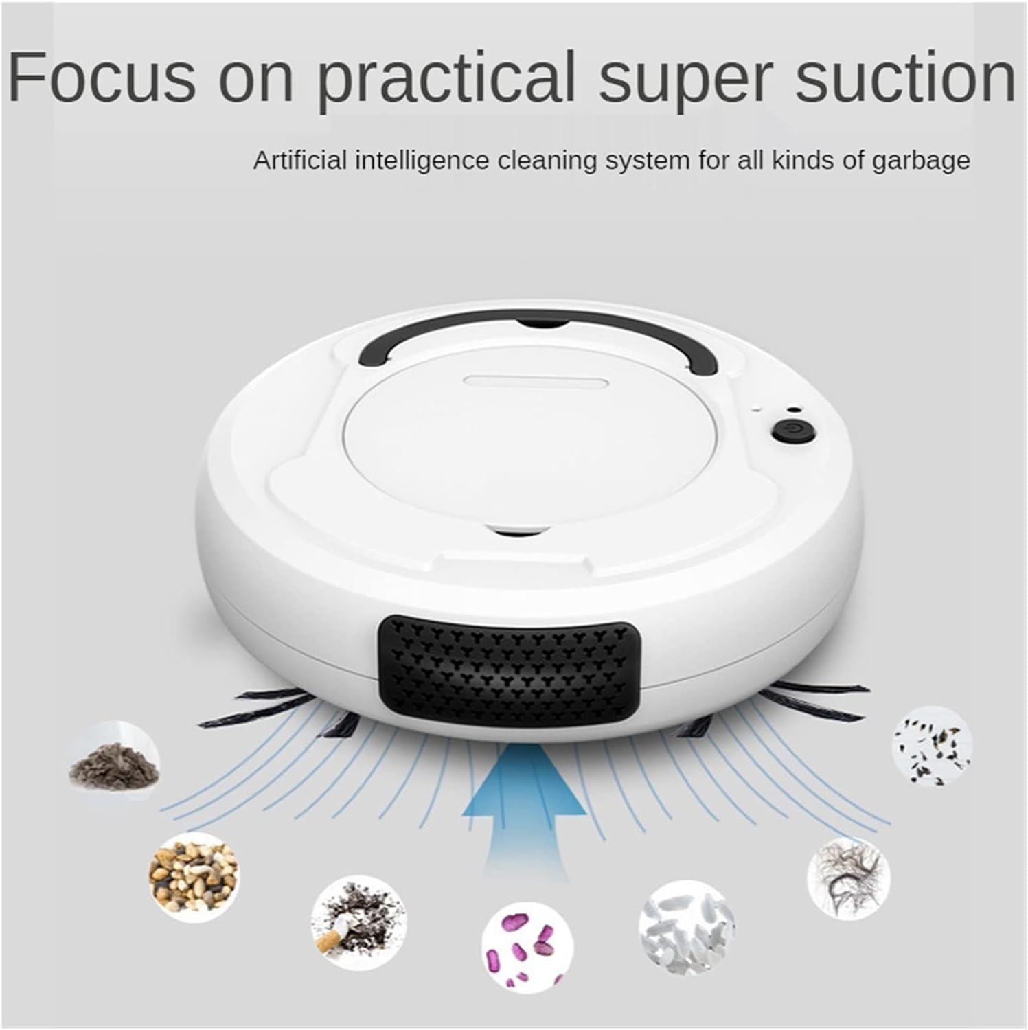 Wischroboter Automatischer Roboter Intelligenter kabelloser Kehrstaubsauger Trocken- und Nassreinigungsmaschine Aufladen Intelligenter Staubsauger zu Hause (Farbe: Weiß)