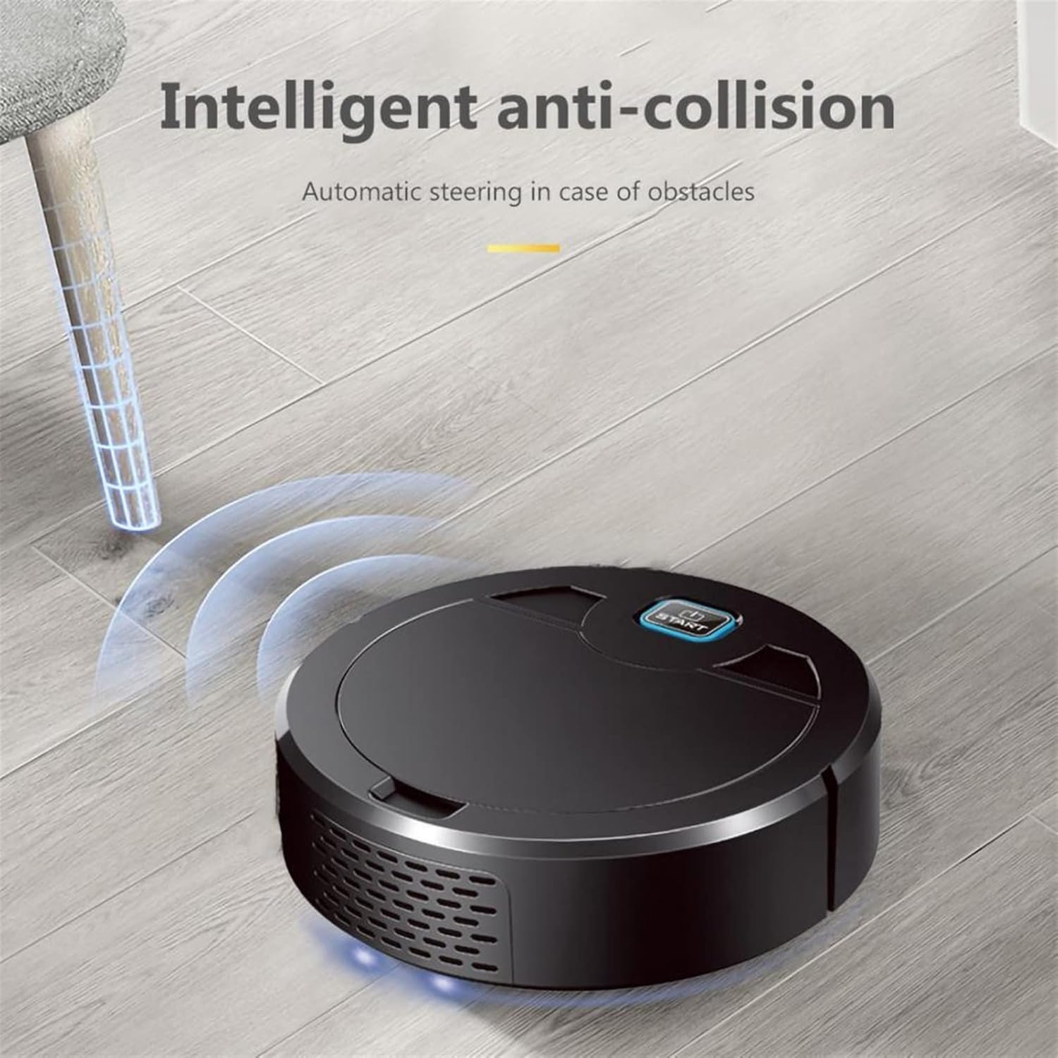 Robot mop Smart Automatic Vacuum Cleaner Rechargeable Cleaner Sweeper Robot Floor Cleaning Vacuum Cleaner (Color : Black) · v4