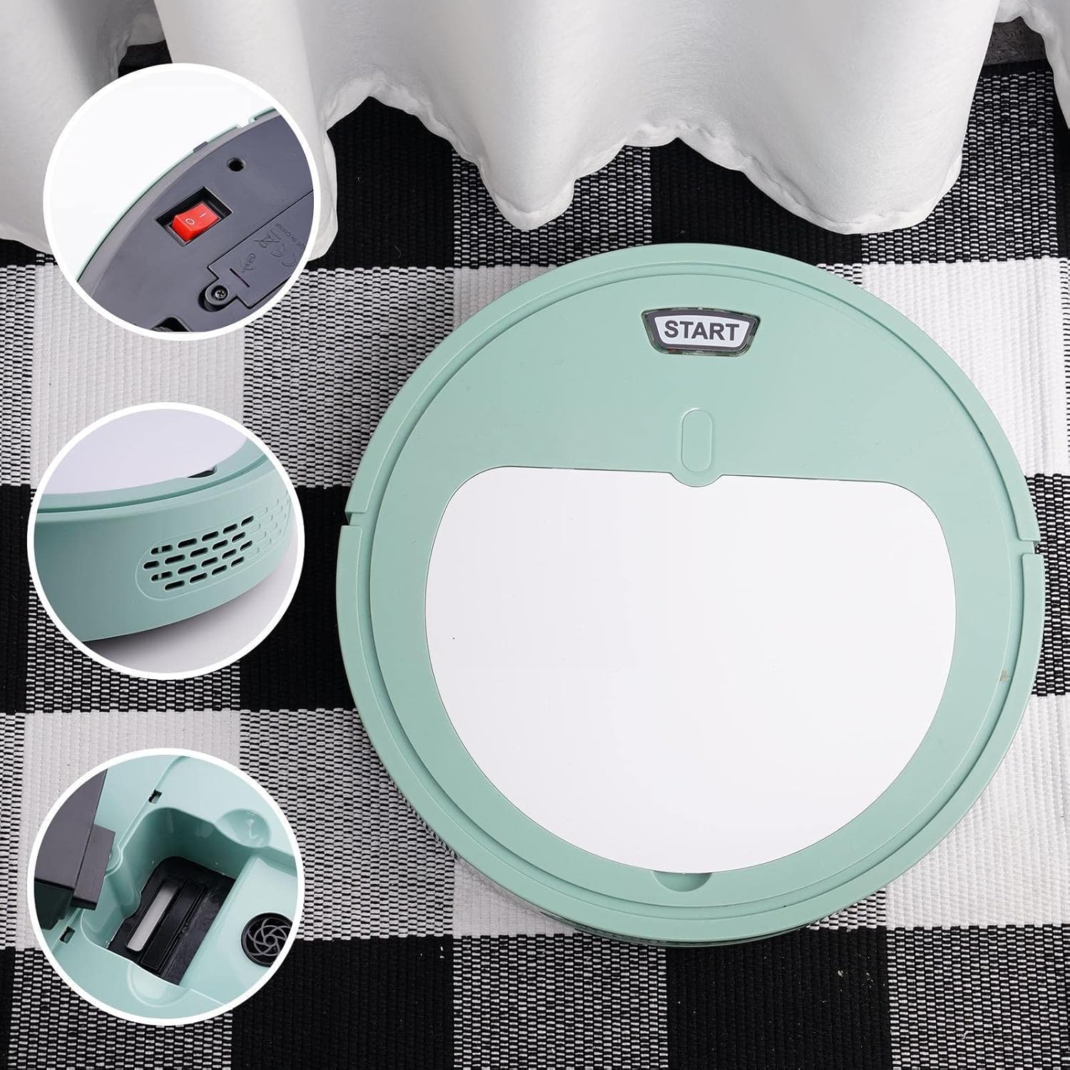 Robot mop Vacuum Cleaner 3-in-1 Smart Automatic Robot Slim Rechargeable Sweeper Household Machine Cleaning Automatic Electric Cle (Color : B) · v3