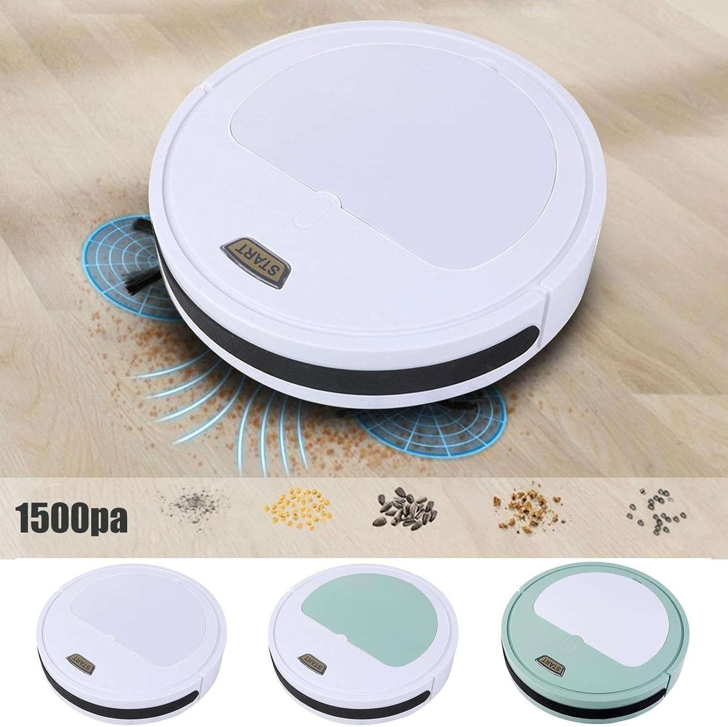 Robot mop Vacuum Cleaner 3-in-1 Smart Automatic Robot Slim Rechargeable Sweeper Household Machine Cleaning Automatic Electric Cle (Color : B) · v3