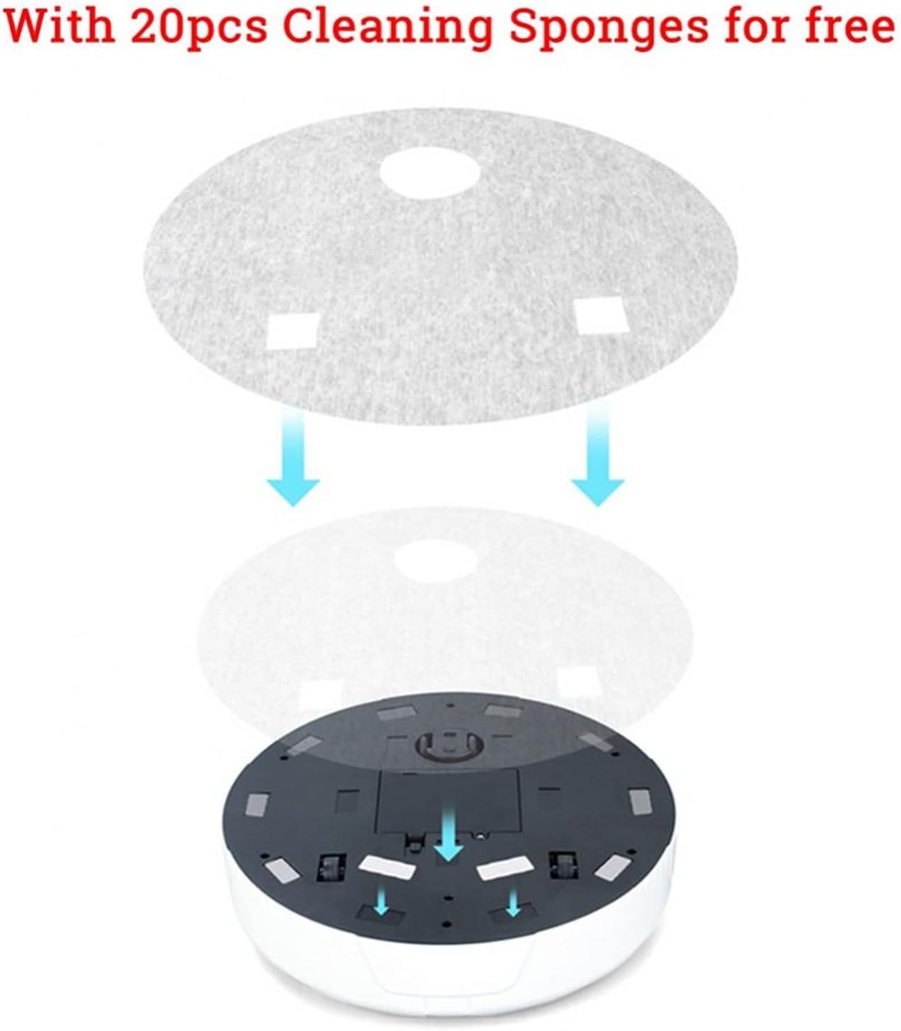 Robot mop Smart Sweeping Robot Rechargeable Household Cleaning Vacuum Cleaner 3-in-1 Automatic Induction Rotary Sweeper Vacuum Cleaner (Color : White) · v6