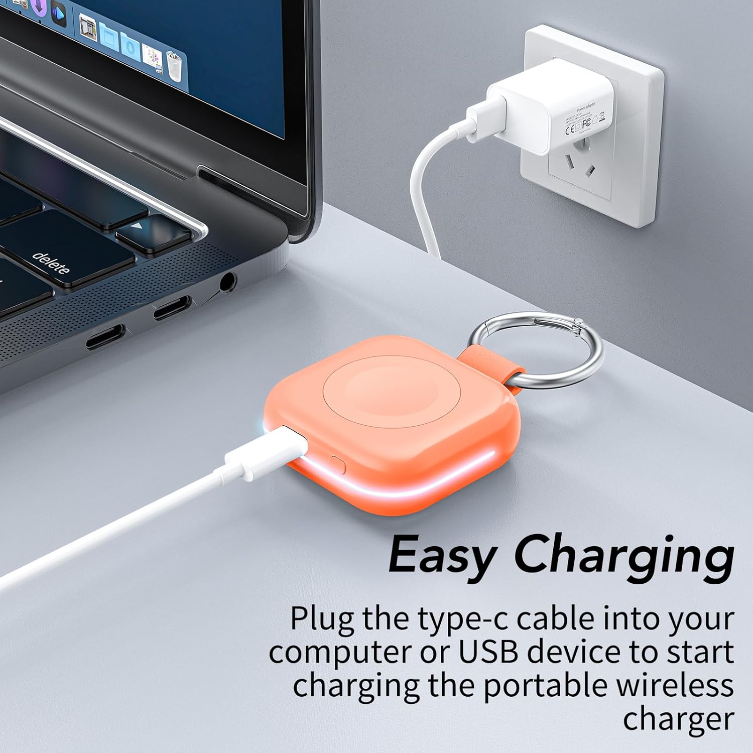 HUOTO Power Bank for Apple Watch 8,1200mAh Battery Pack Magnetic iWatch Charger Portable Travel Quick Wireless Charging with Built in Cable for Apple Watch 9/Ultra2/8/Ultra/7/6/Se/5/4/3/2/1