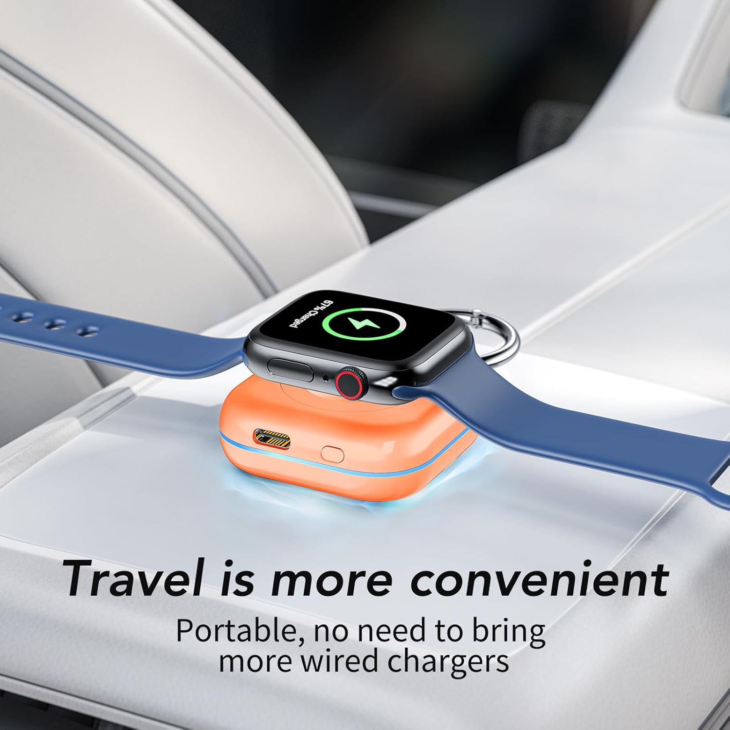 HUOTO Power Bank for Apple Watch 8,1200mAh Battery Pack Magnetic iWatch Charger Portable Travel Quick Wireless Charging with Built in Cable for Apple Watch 9/Ultra2/8/Ultra/7/6/Se/5/4/3/2/1