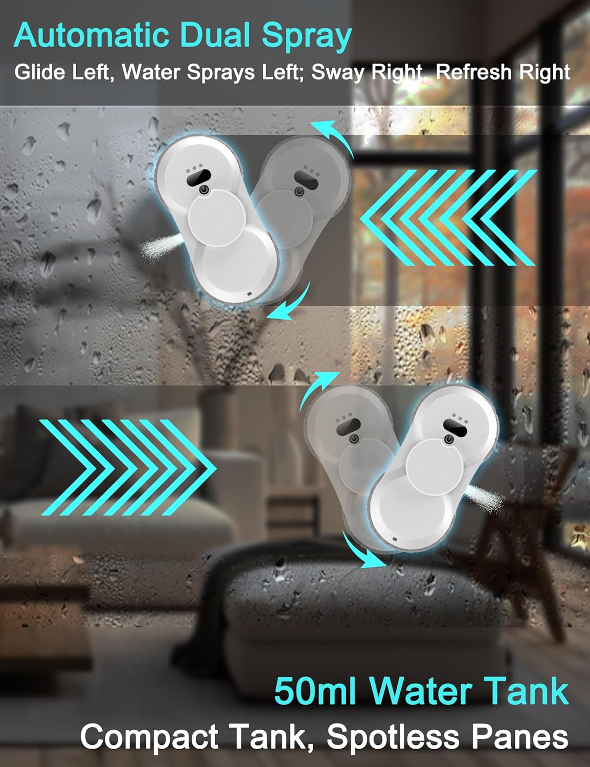 Window Cleaning Robot Window Robot Vacuum Cleaner Outdoor Window Cleaner Tool Window Cleaner Robot with Dual Spray HCR-18 Window Vacuum Robot Window Cleaner · v3