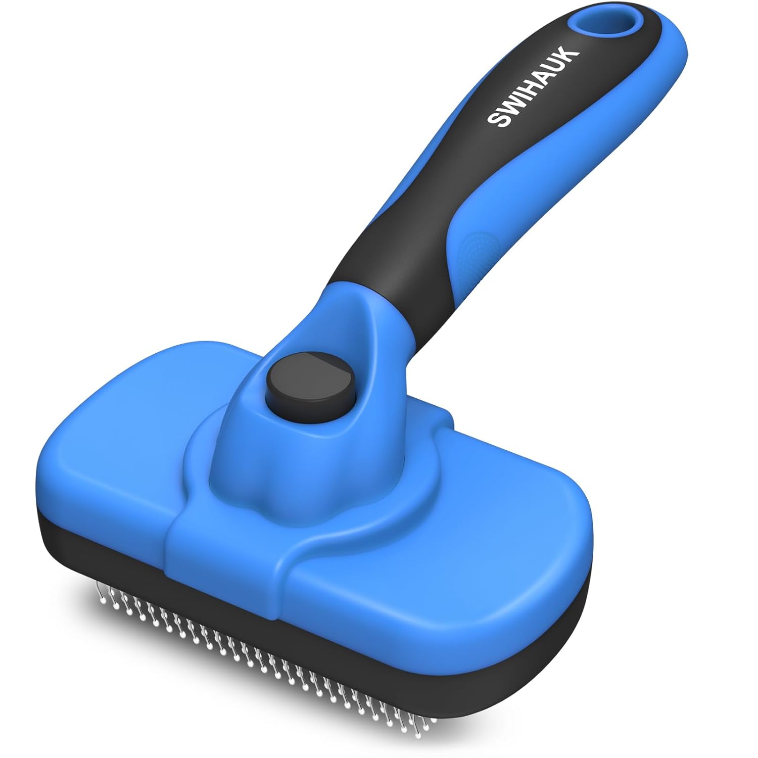 Swihauk Self Cleaning Slicker Brush - Skin Friendly Deshedding Grooming Tool for Dogs  Cats, Suitable for Shedding amp; Haired Pets, with Pet Supplies Accessories, Blue
