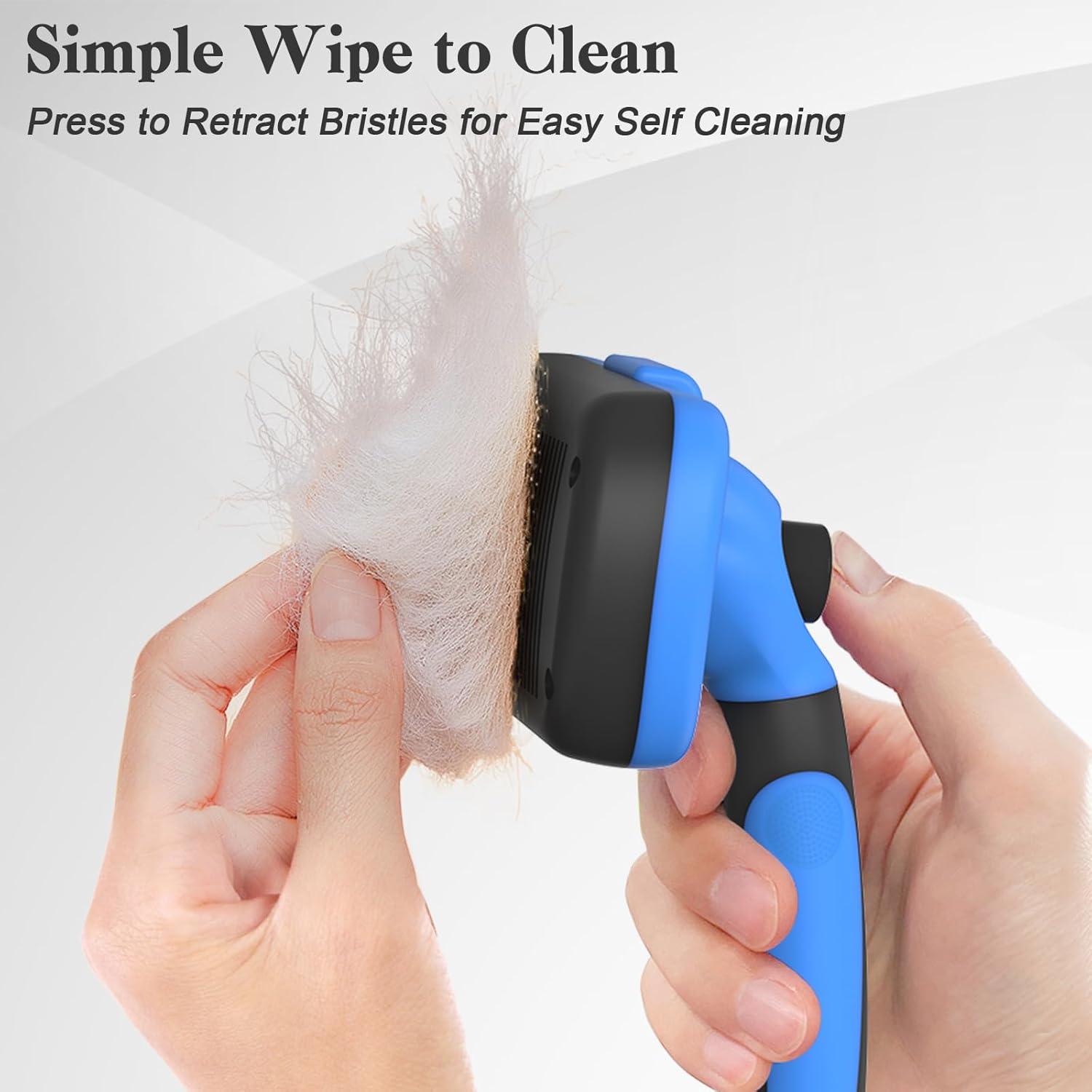 Swihauk Self Cleaning Slicker Brush - Skin Friendly Deshedding Grooming Tool for Dogs Cats, Suitable for Shedding amp; Haired Pets, with Pet Supplies Accessories, Blue