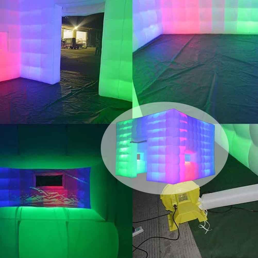 16FT Inflatable Club Night Party Tent with LED Light and Blower Adjustable to Multiple Colors Inflatable Night Club Tent for Adults · v5