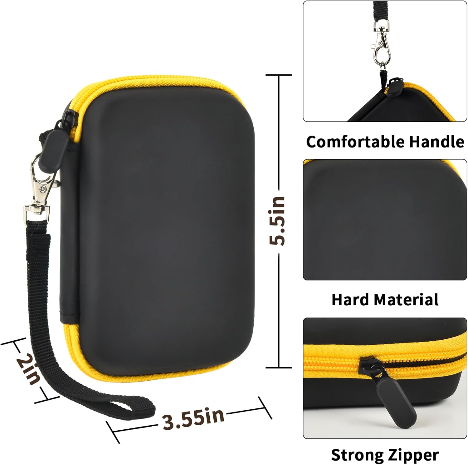 Étui compatible avec DeWalt Powerbank 10 000 mAh/pour batterie externe magnétique 5 000 mAh, support de rangement pour chargeur de batterie, housse de transport pour batterie externe avec sac en filet pour câble USB (boîte uniquement)