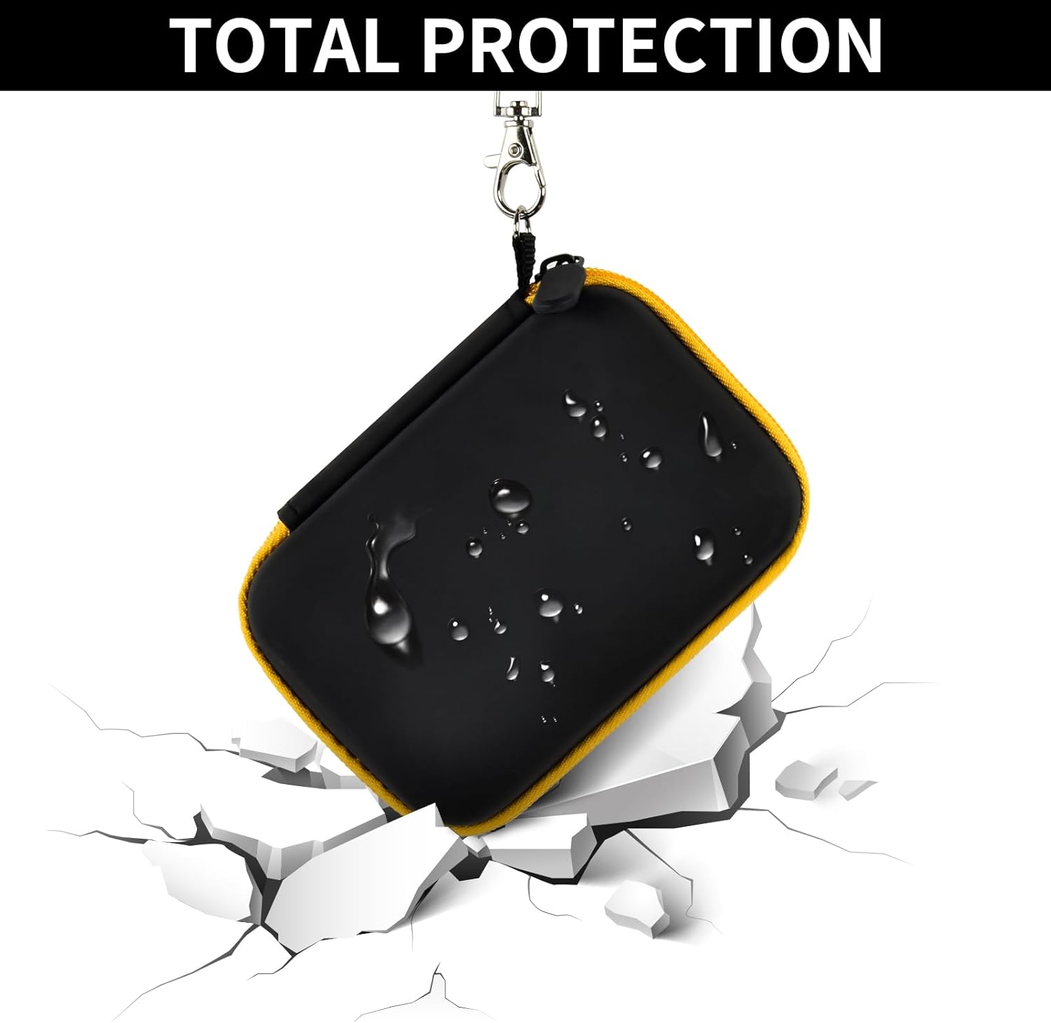 Étui compatible avec DeWalt Powerbank 10 000 mAh/pour batterie externe magnétique 5 000 mAh, support de rangement pour chargeur de batterie, housse de transport pour batterie externe avec sac en filet pour câble USB (boîte uniquement)